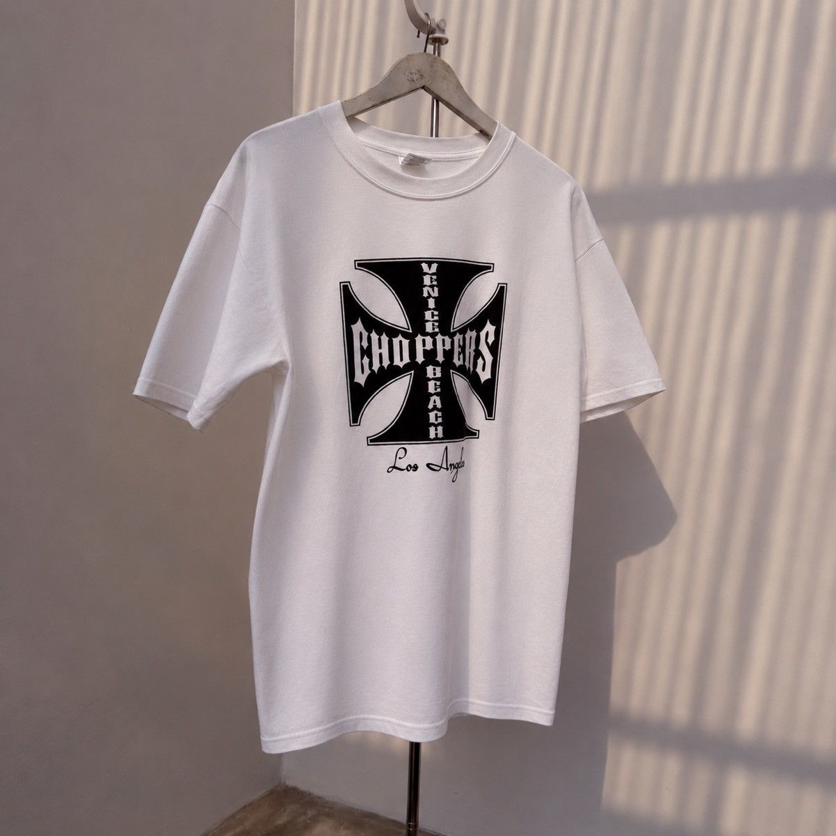 Vintage Venice Beach Choppers Los Angeles Cross Logo T-Shirt Size US M / EU 48-50 / 2 - 1 Thumbnail