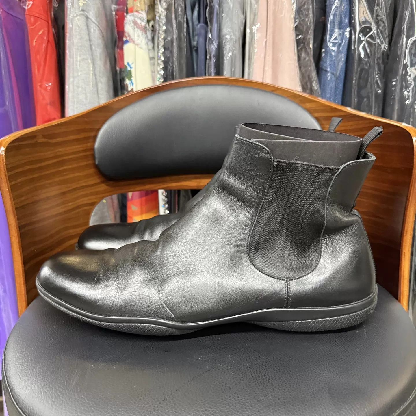 Prada Prada Black Chelsea Boots Size 10/44 Size US 11 / EU 44 - 6 Thumbnail