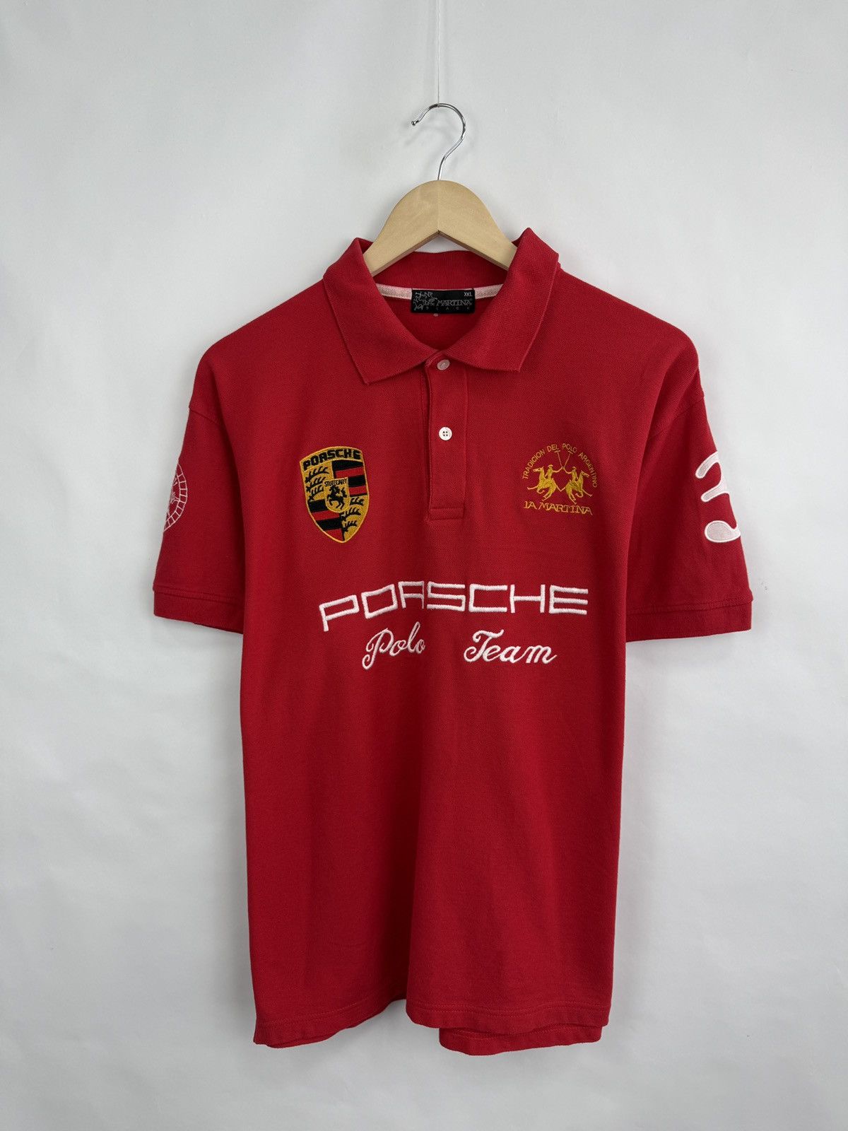 La Martina × Porsche Design 🇺🇸 Vintage La Martina Porsche Polo T-Shirt Rare Retro Y2K Size US XL / EU 56 / 4 - 3 Thumbnail