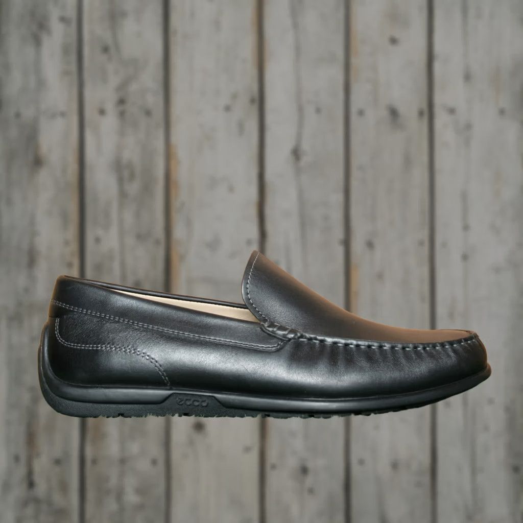 Ecco ECCO Classic Moc 2.0 Black Leather Loafers Men US 8-8.5 EU 42 Slip On Casual Size US 8.5 / EU 41-42 - 1 Thumbnail