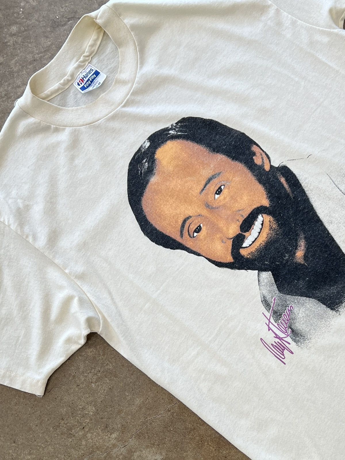 Band Tees Vintage 90s Ray Stevens Big Face Single Stitch Tee Large Size US L / EU 52-54 / 3 - 1 Thumbnail