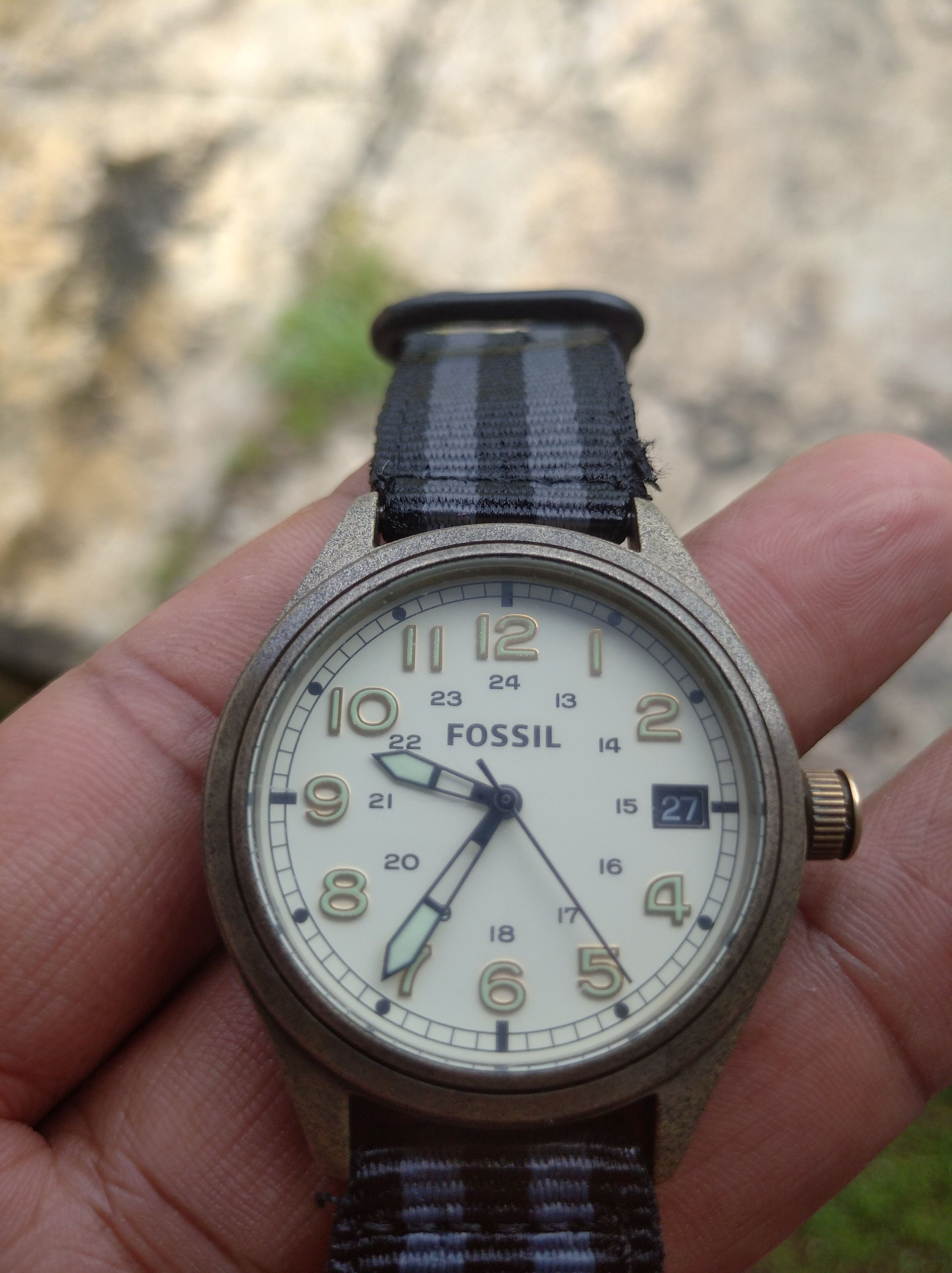 Fossil Mens Fossil Vintage Bronze Watch DE1001 Size ONE SIZE - 1 Thumbnail
