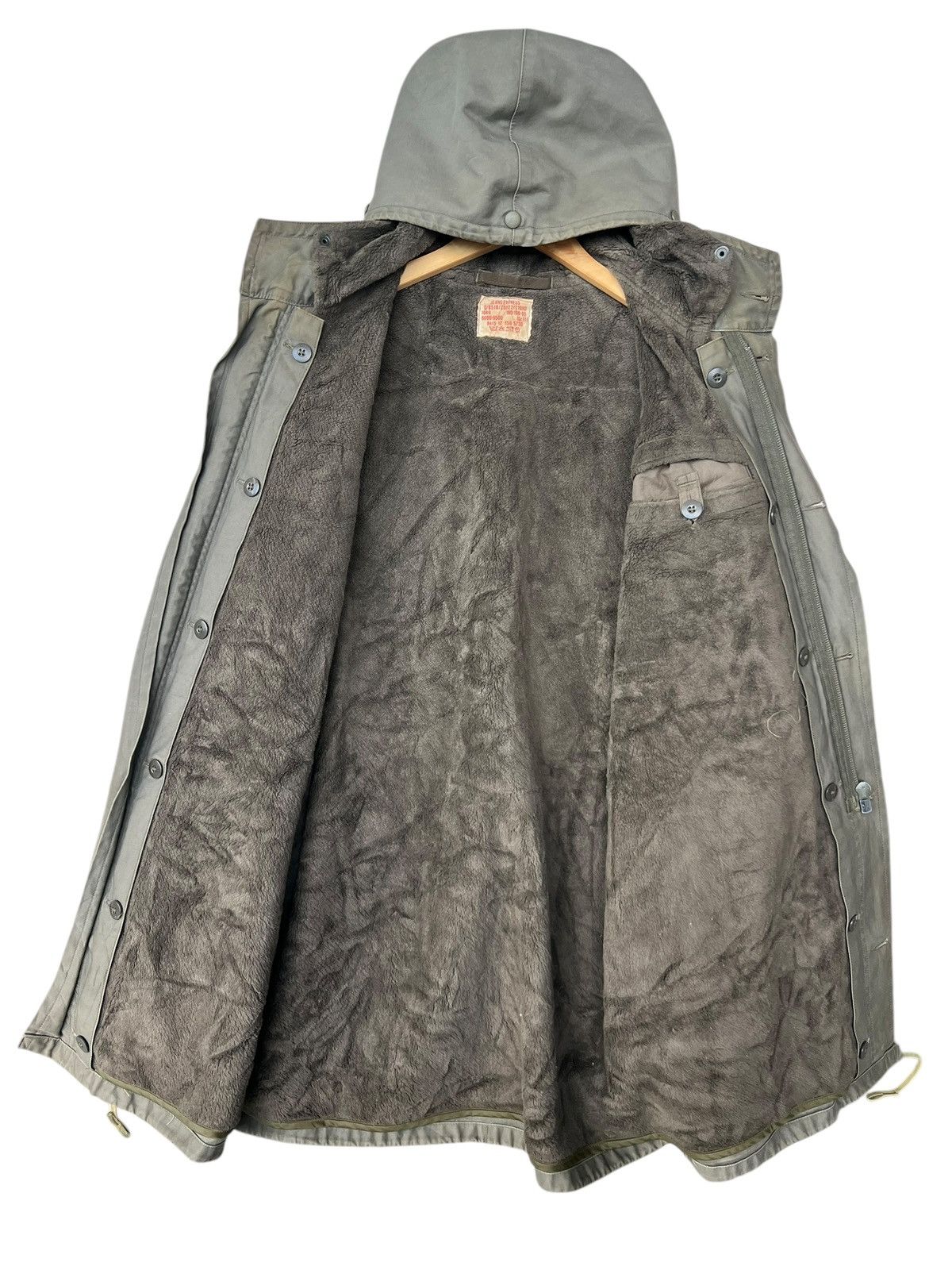 Vintage Vintage 80s German Army Parka Green Zipper Hoodie Jacket Size US L / EU 52-54 / 3 - 3 Thumbnail