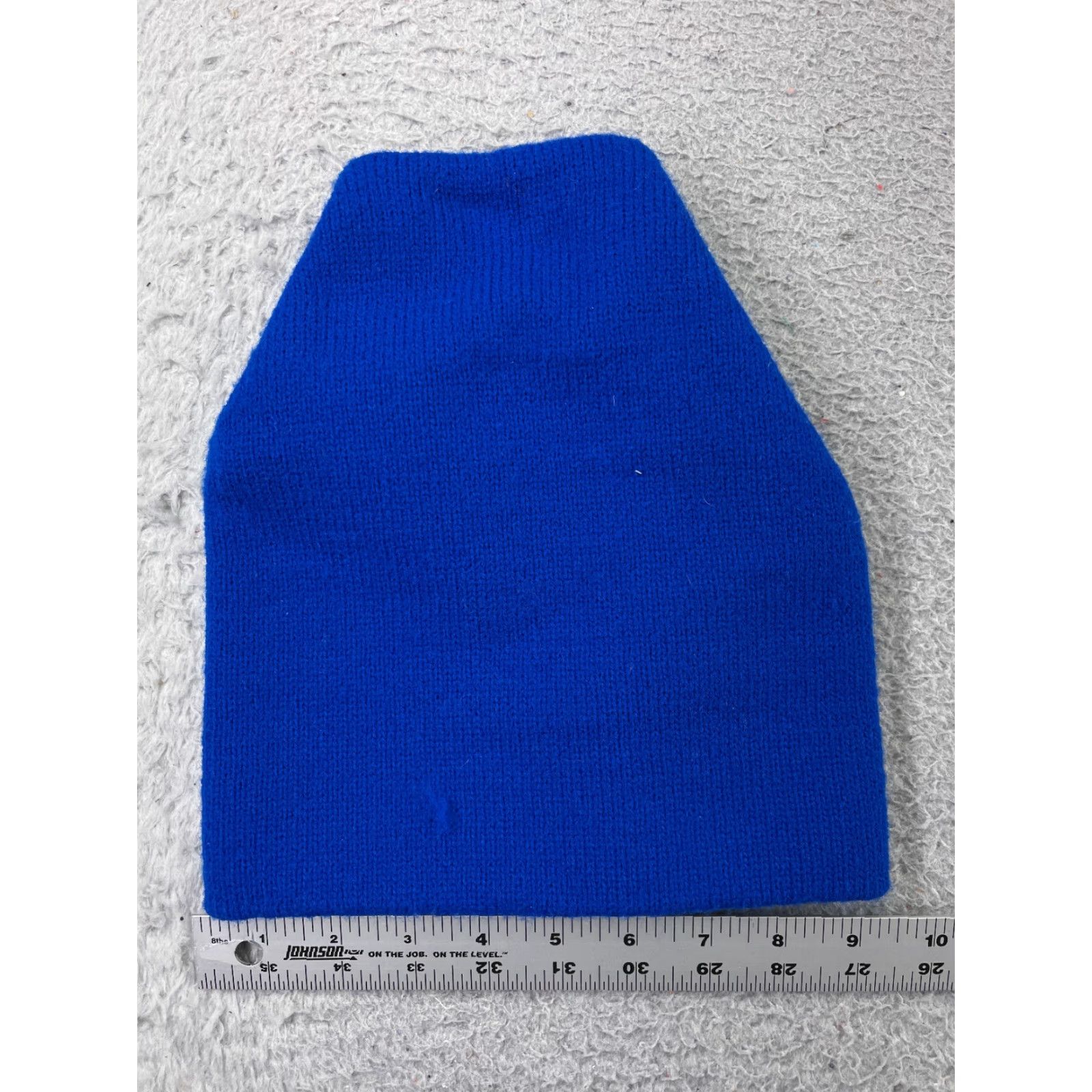 Vintage Blue Knit Beanie Toque Adult One Size Unbranded Hat Beanie Winter Ski Casual Womens Mens Unisex Adults Cotton Blend Knit Pattern Solid Snow Theme Size ONE SIZE - 2 Thumbnail