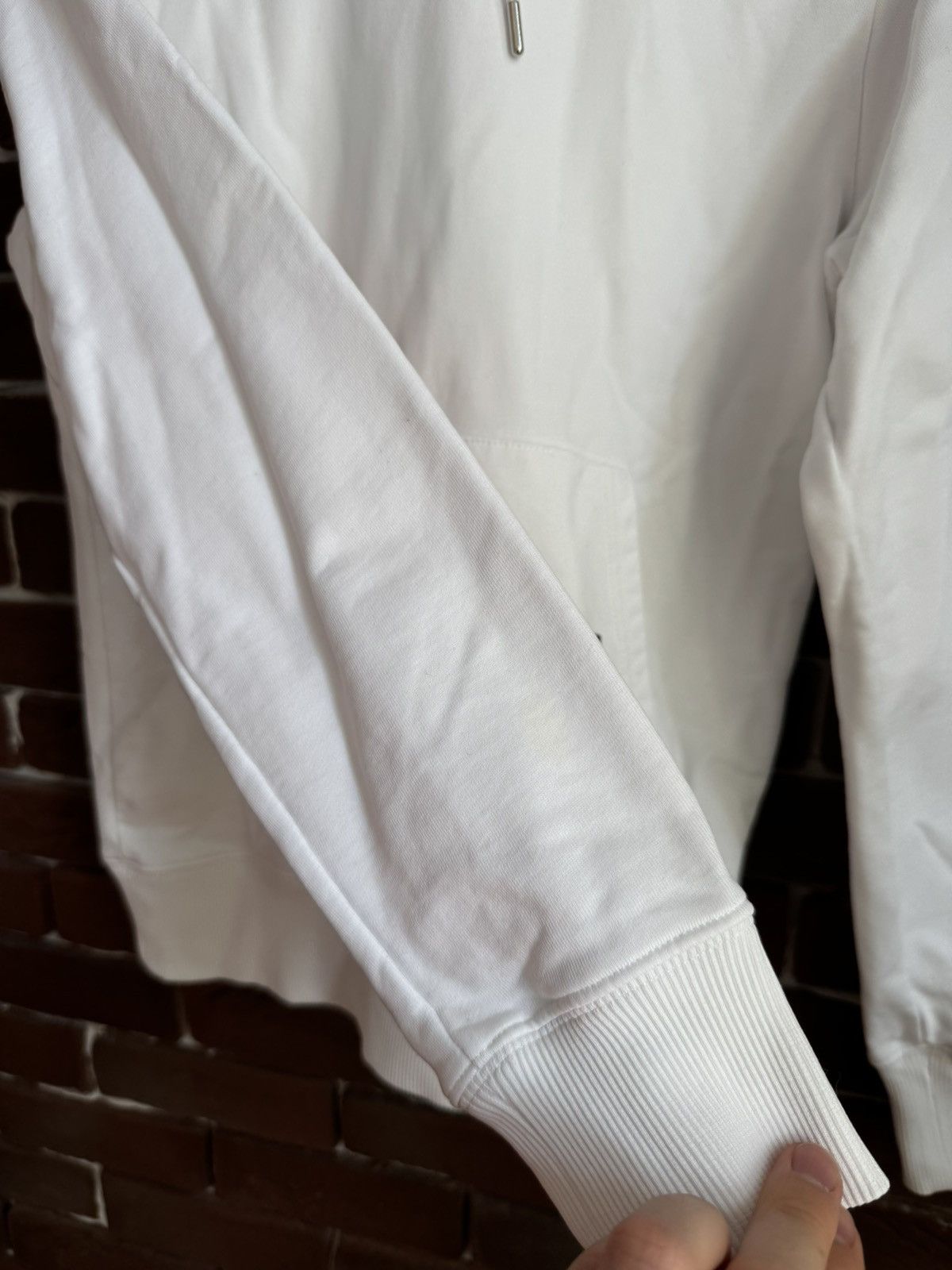 Helmut Lang Rare Helmut Lang white impress hoodie Small Designer Hype Size US S / EU 44-46 / 1 - 6 Thumbnail