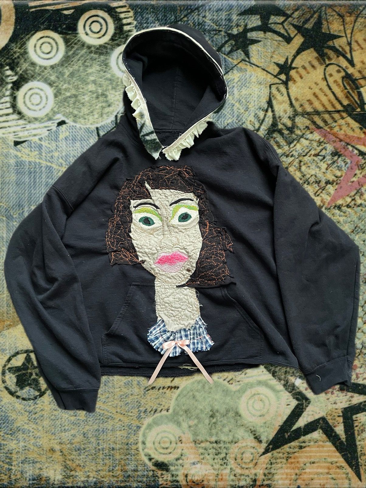 Handmade Custom Embroidered Girl Hoodie Size US XL / EU 56 / 4 - 1 Thumbnail