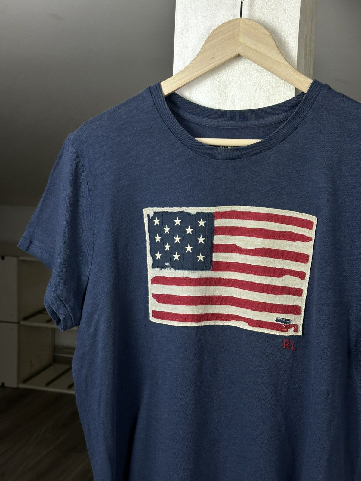 Other VINTAGE Y2K POLO RALPH LAUREN USA FLAG TEE Size US XL / EU 56 / 4 - 2 Thumbnail