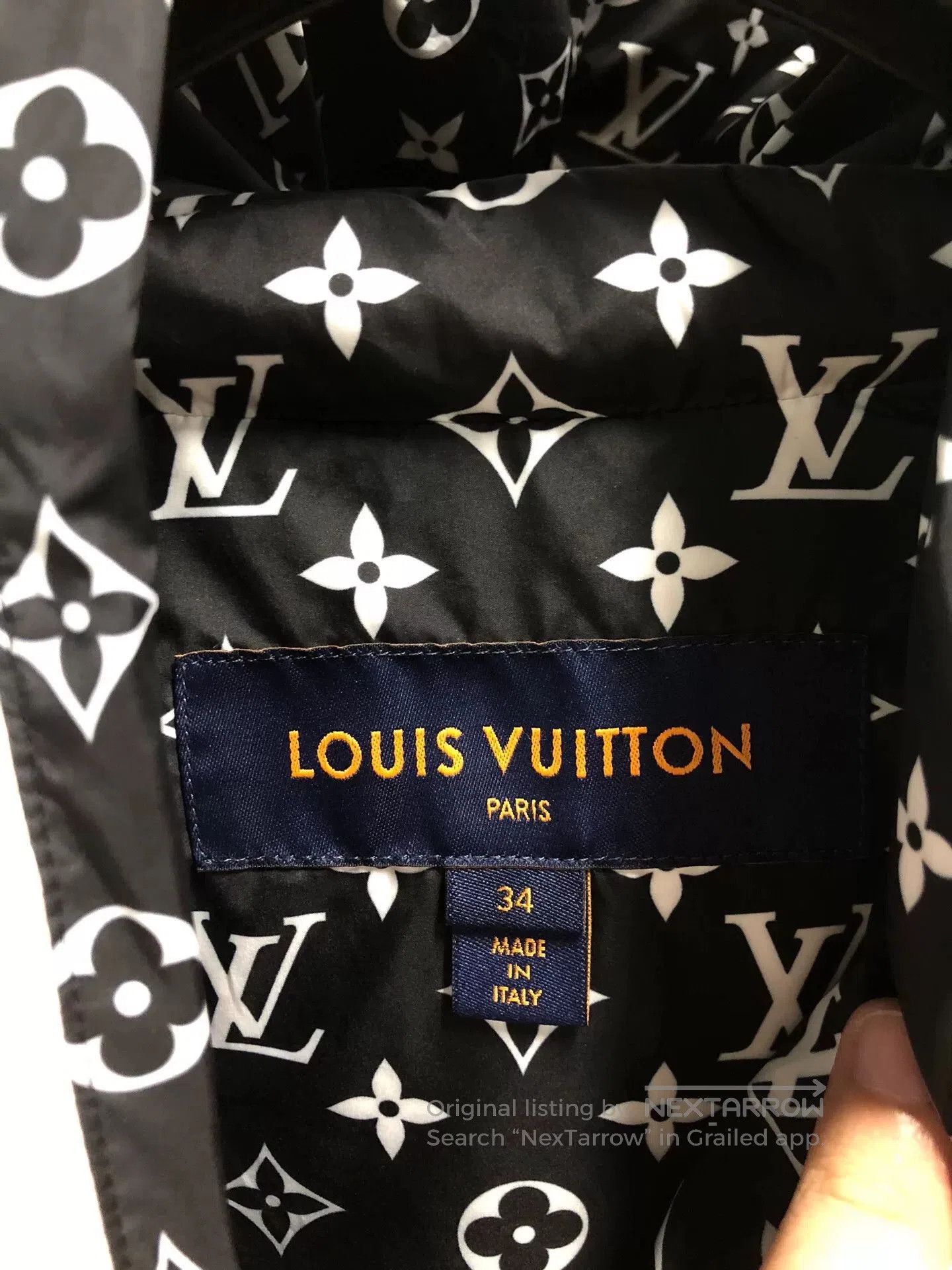 Louis Vuitton louis vuitton hooded puffer jacket black. Size XS / US 0-2 / IT 36-38 - 3 Thumbnail