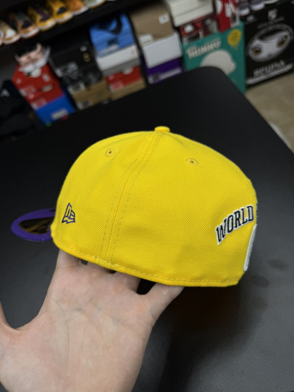 New Era New ERA Size 8 Fitted Hat Lakers Yellow Purple Size ONE SIZE - 6 Thumbnail