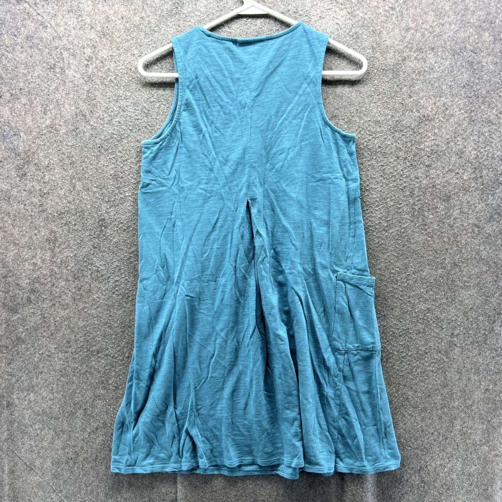 J. Jill J. Jill Dress Womens Petite Small Sleeveless Jersey Swing Trapeze Pockets Blue Crew Neck Knee Length Casual Dress PS Womens Size S / US 4 / IT 40 - 2 Thumbnail