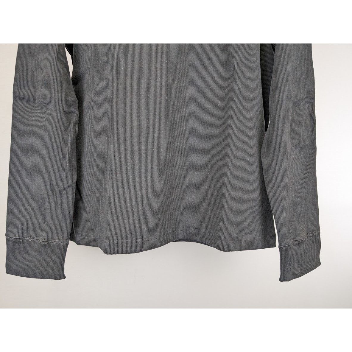 Balenciaga o1rshd1 Ribbed Jersey Stretch E. Long Sleeves Shirt in Black Size US M / EU 48-50 / 2 - 10 Thumbnail