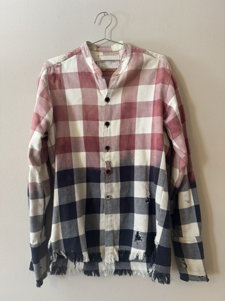Greg Lauren Beach faded navy/white buffalo check flannel Size US M / EU 48-50 / 2 - 1 Thumbnail