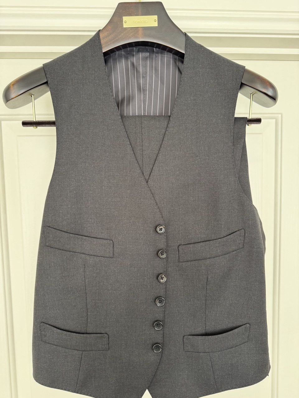 Tom Ford Tom Ford MTM 3 Piece Suit Charcoal 42R–64R O’Connor Style Size 52R - 2 Thumbnail