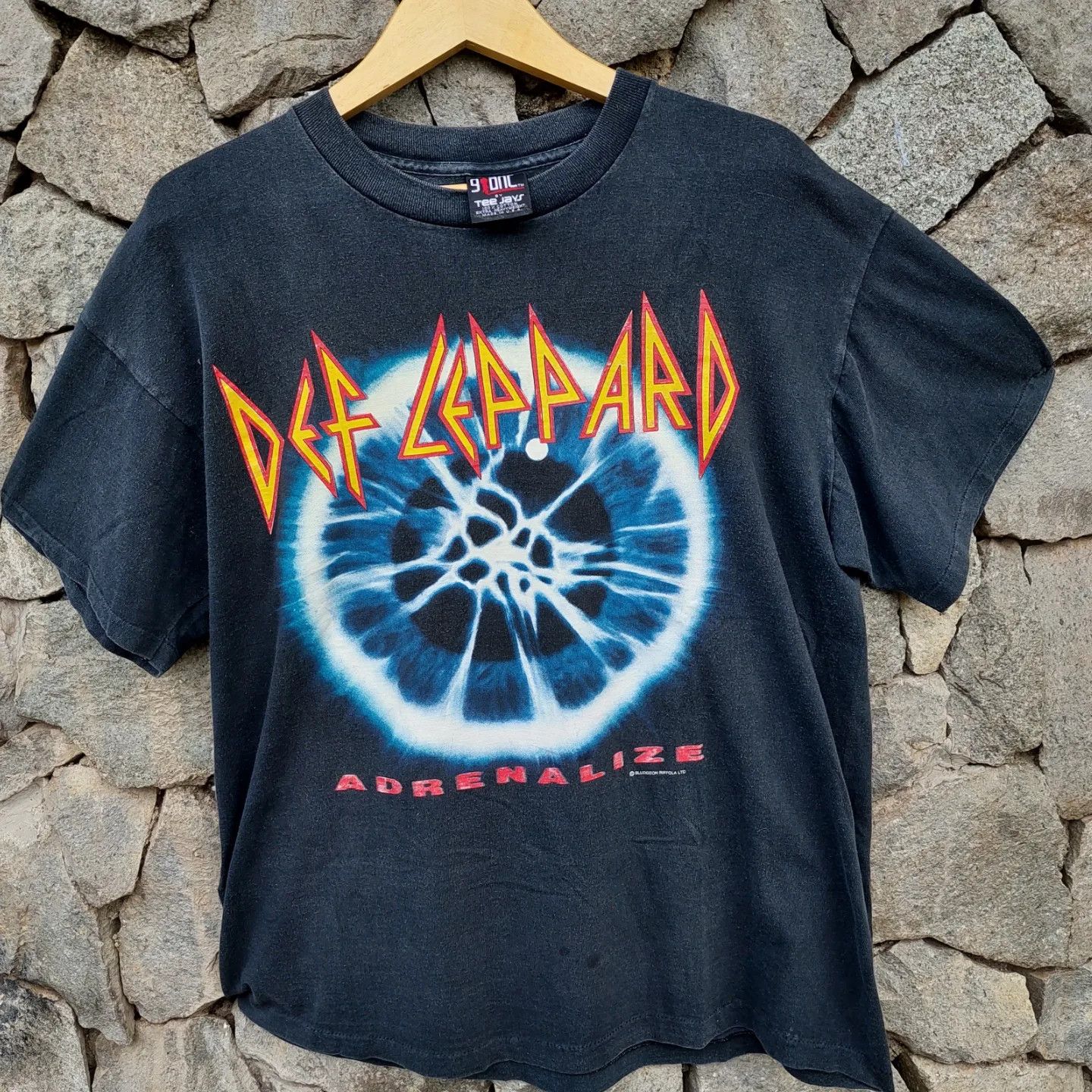 image of Band Tees x Def Leppard 1992 Def Leppard Adrenalize 7Day Weekend Tour in Black, Men's (Size XL)