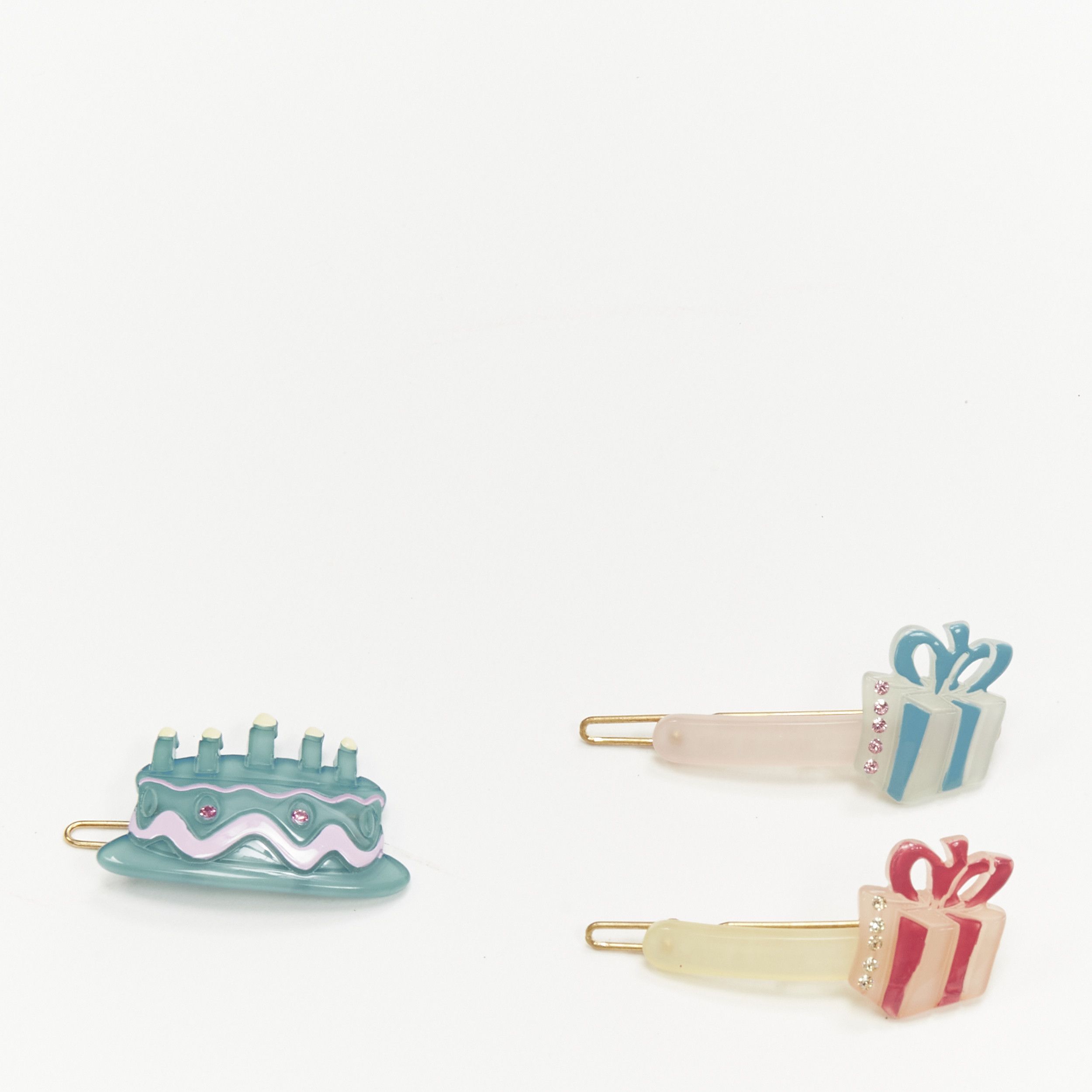 Other CHIC & MODE Alexandre Zouari colourful crystal birthday cake gifts hair clips X3 Size ONE SIZE - 1 Thumbnail