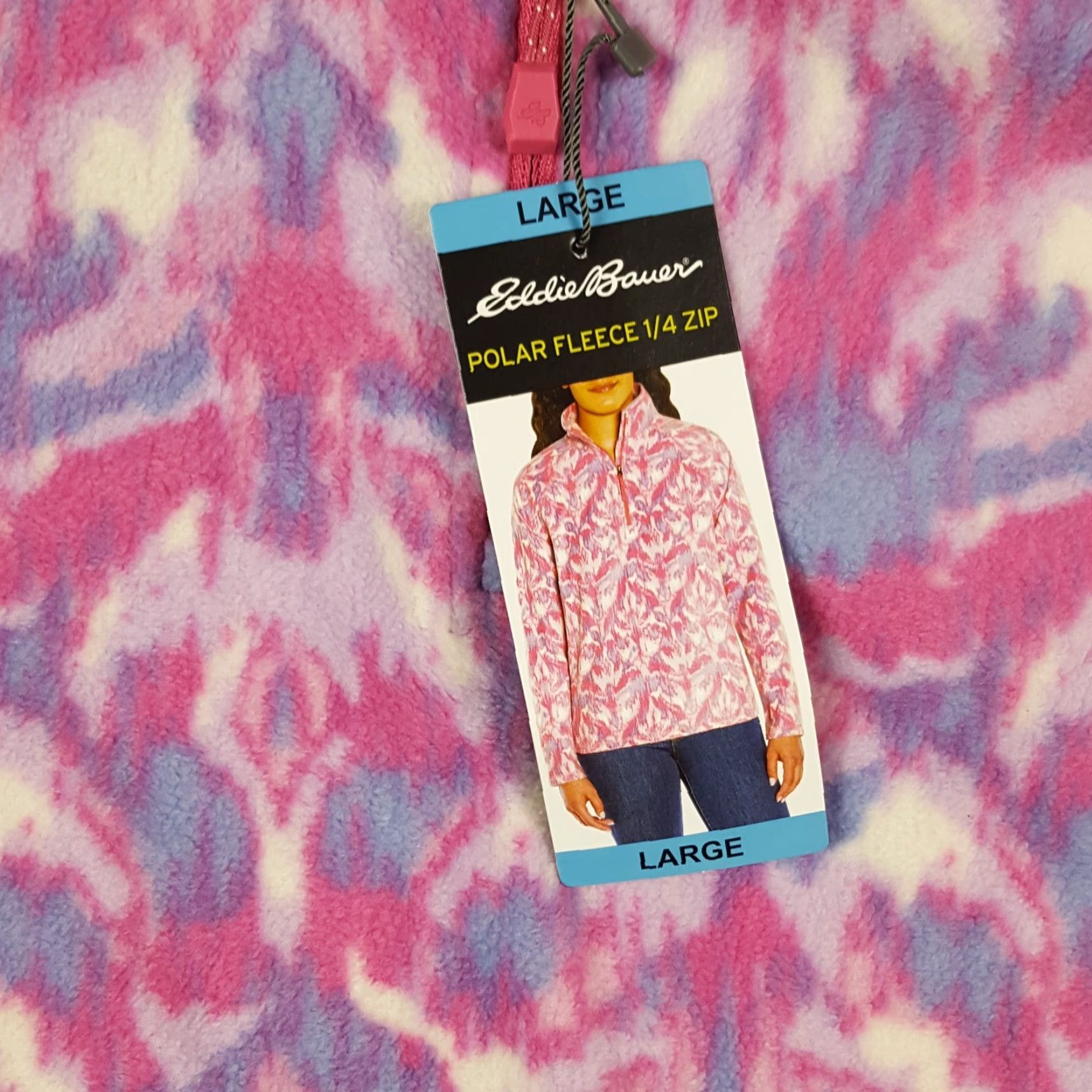 Eddie Bauer Eddie Bauer Sweatshirt 1/4 Zip Fuzzy Fleece Sherpa Adult Womens Large Pink Outdoor College Size L / US 10 / IT 46 - 3 Thumbnail