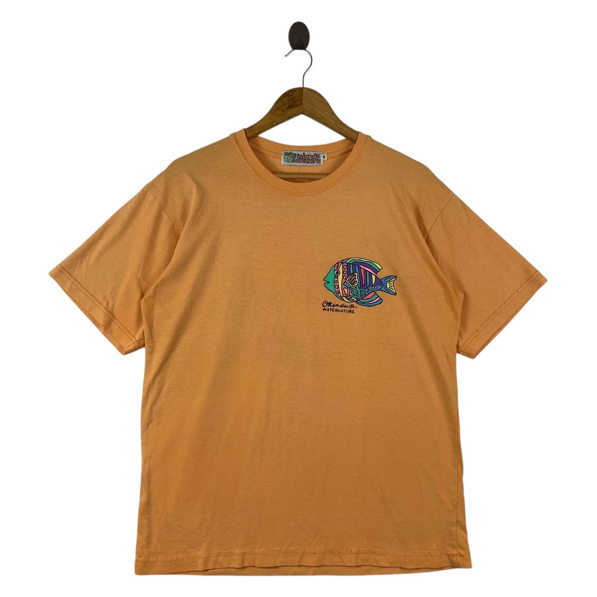 Vintage Vintage 90s OKINAWA waternature surf gear multicolour tee Size US M / EU 48-50 / 2 - 2 Thumbnail