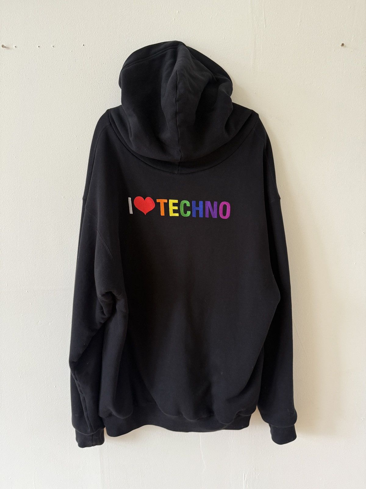 Balenciaga balenciaga i love techno zip hoodie | Grailed