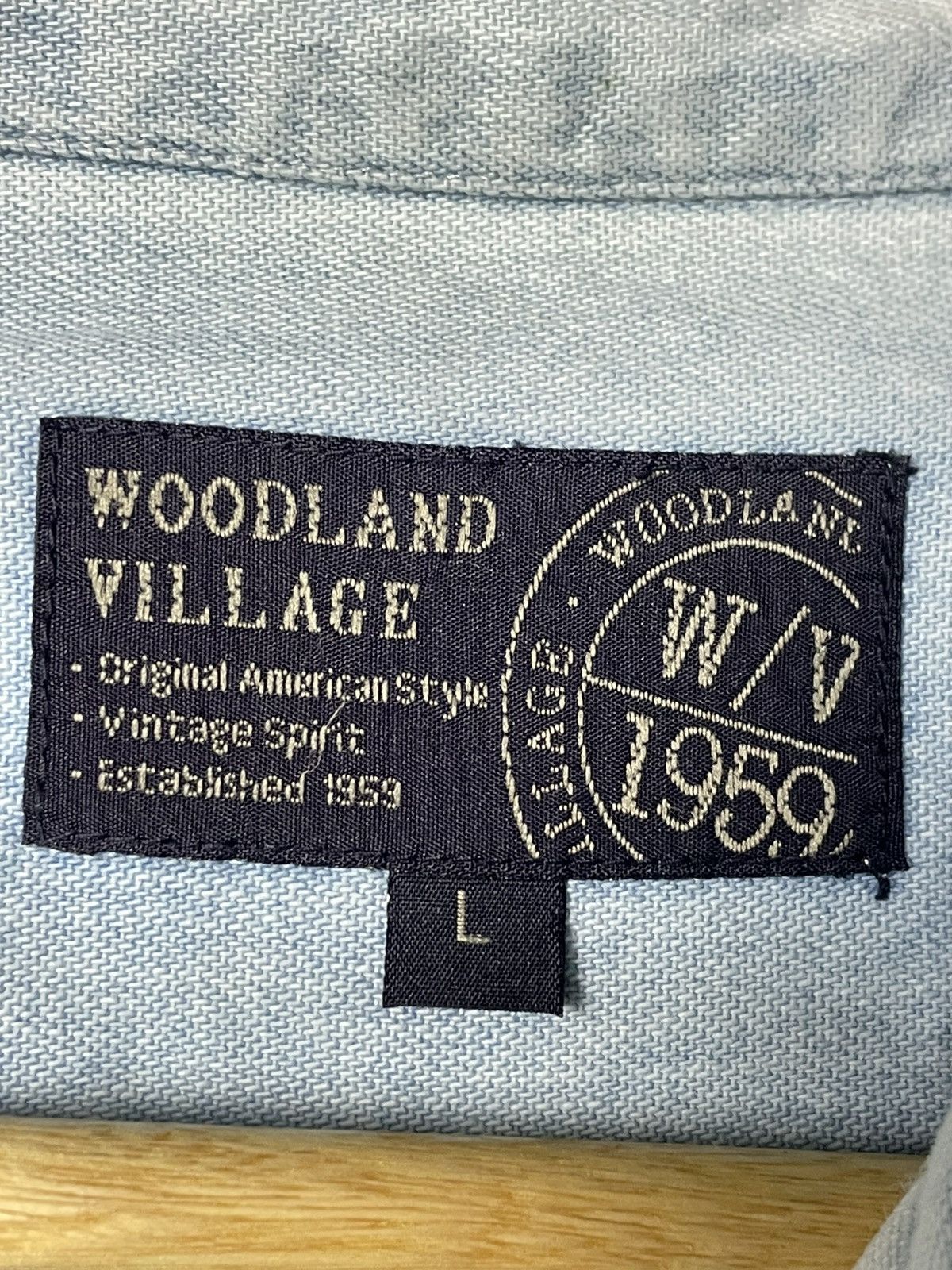 Japanese Brand × Vintage × Woodlands Woodland Village Casual Denim Button Up Shirt (83) Size US L / EU 52-54 / 3 - 7 Thumbnail
