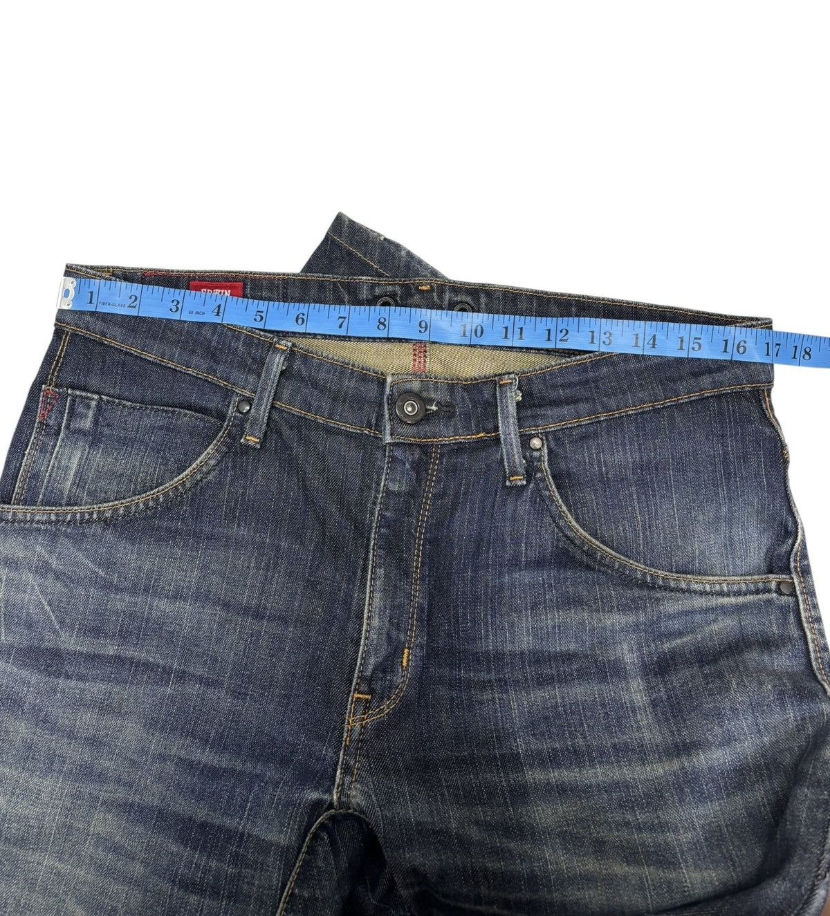 Kapital Edwin Blue Trip Curved Banana Cut Loose Jeans Size US 34 / EU 50 - 9 Thumbnail