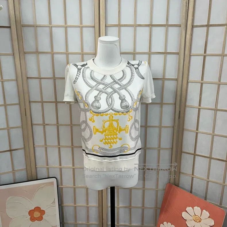 Hermes Hermes Silk knit short-sleeve Size XS / US 0-2 / IT 36-38 - 1 Thumbnail