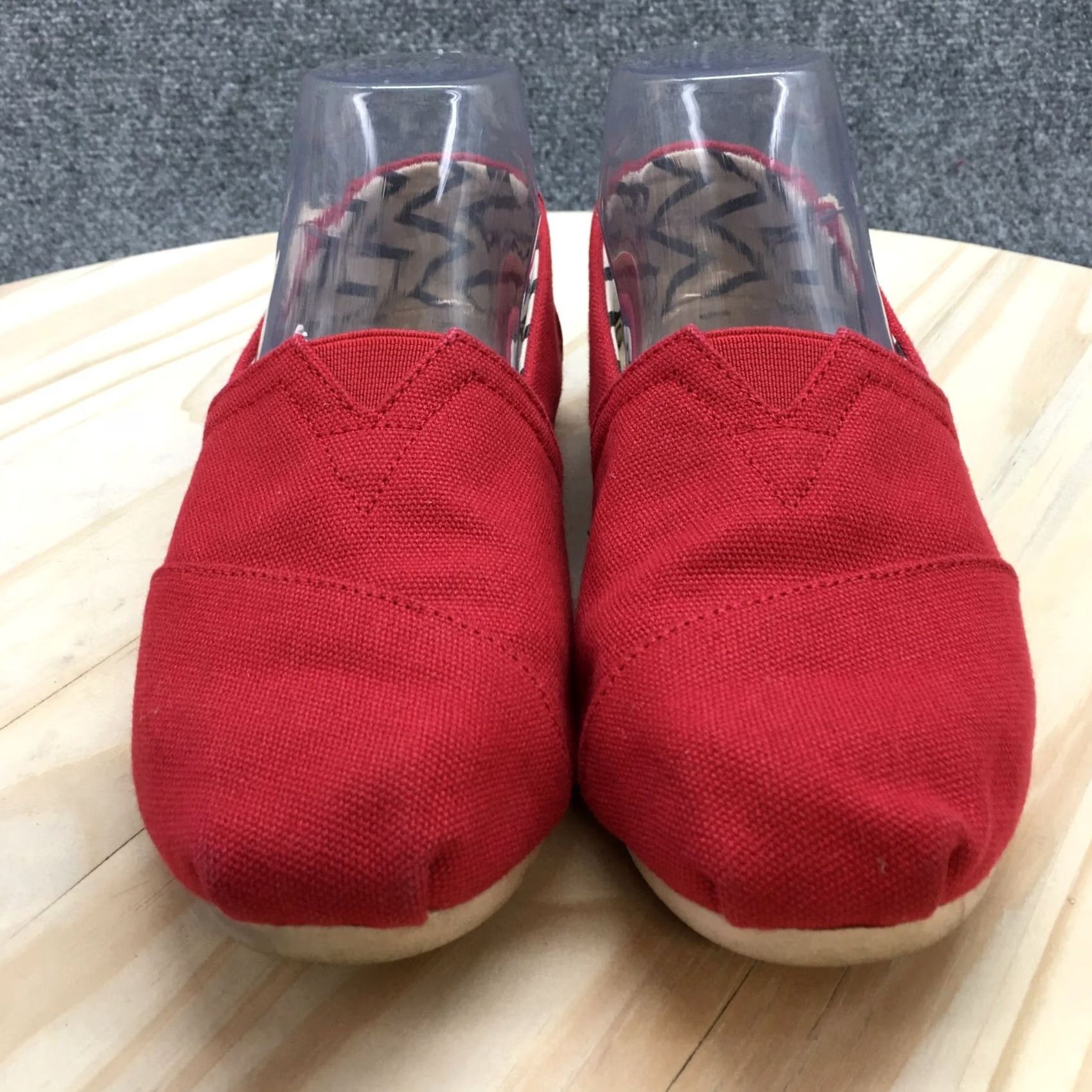 Toms TOMS Alpargatas Loafer Womens 6.5 Red Slip On Flats Casual Comfort Shoes Size US 7 / IT 37 - 4 Thumbnail