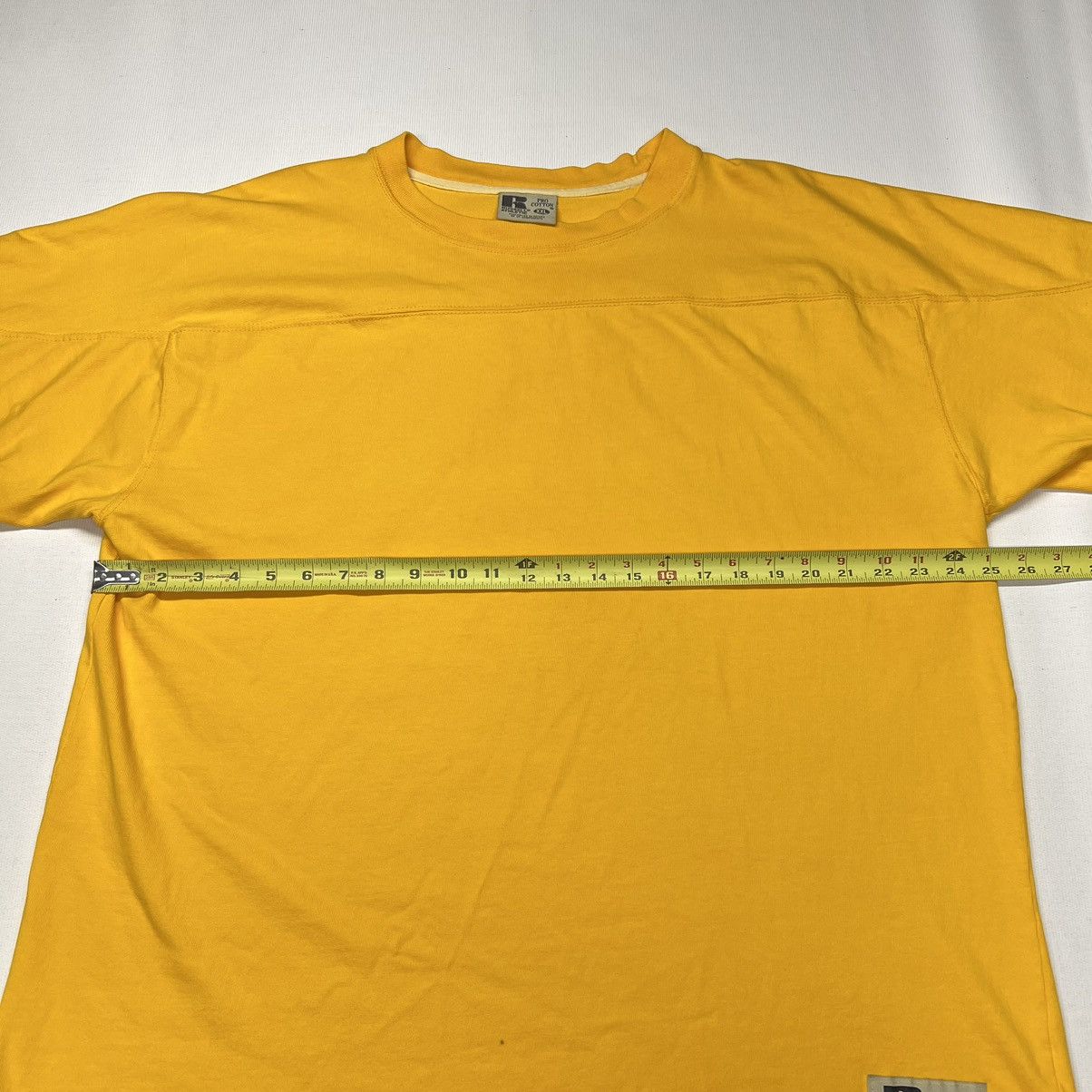 Russell Athletic × Vintage VTG Russell Athletic Shirt Yellow Pro Cotton Long Sleeve Size US XXL / EU 58 / 5 - 22 Thumbnail