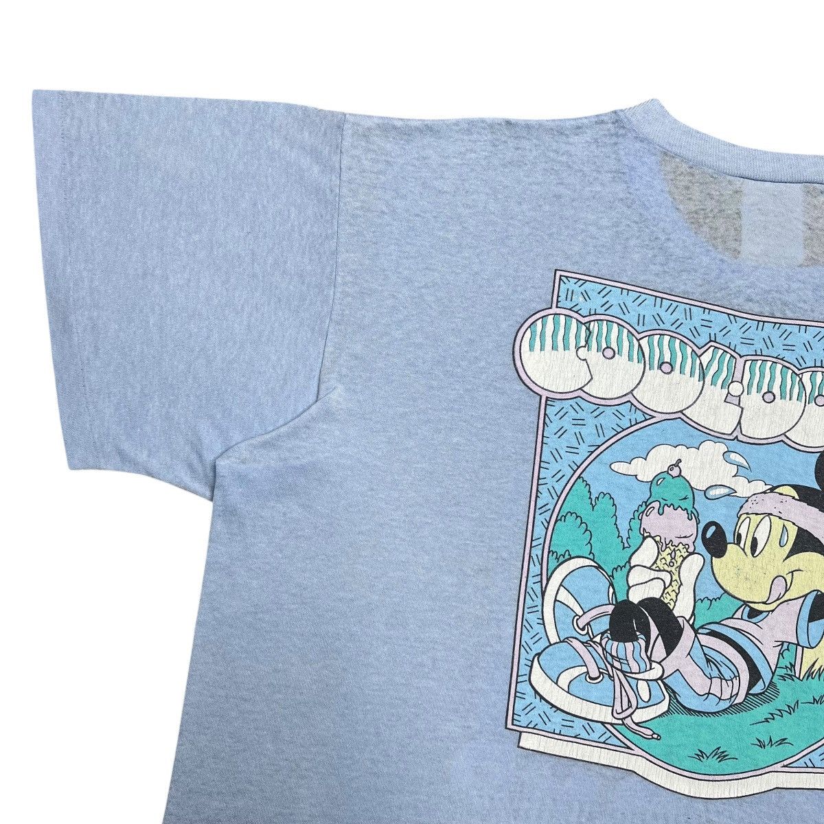 Disney 1990s Disney Mickey Mouse Running Warm Up Cool Down T-Shirt Size US XL / EU 56 / 4 - 10 Thumbnail