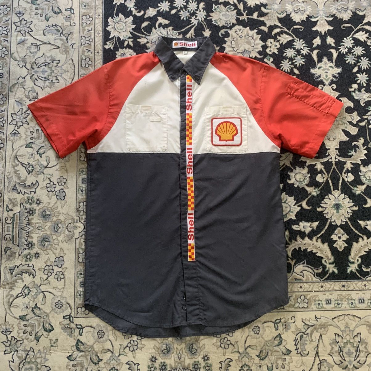 Vintage VINTAGE SHELL SHIRT Size US L / EU 52-54 / 3 - 1 Thumbnail