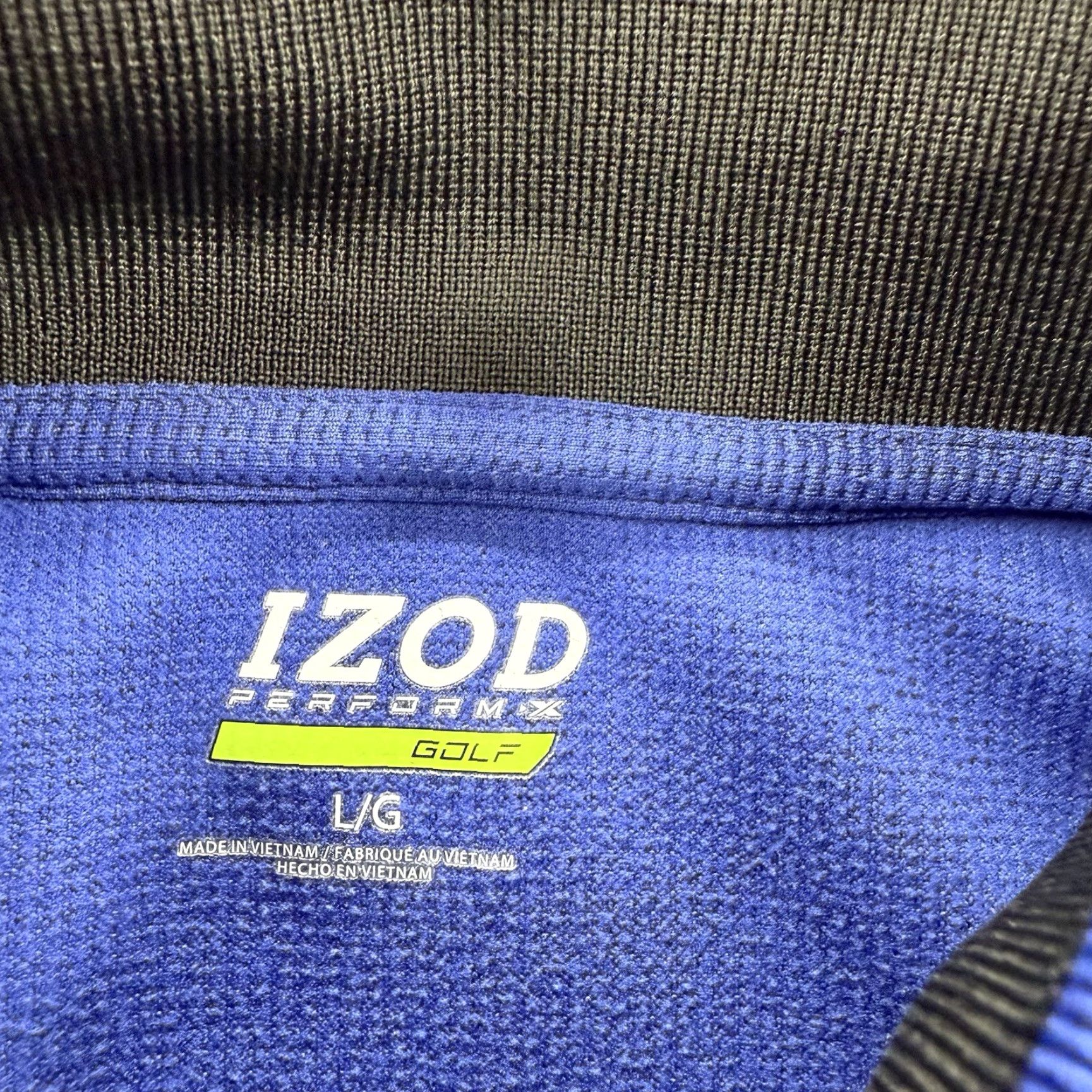 Izod IZOD Vest Men Large Blue Polyester Golf Windbreaker Full Zip Pockets Outdoor Athletic Shirt Size US L / EU 52-54 / 3 - 3 Thumbnail