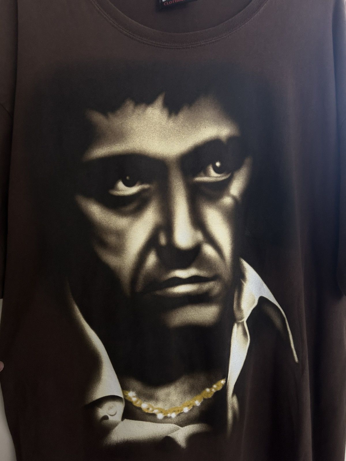 Vintage Vintage Scarface Big Graphic T-shirt Brown Size US XXL / EU 58 / 5 - 2 Thumbnail