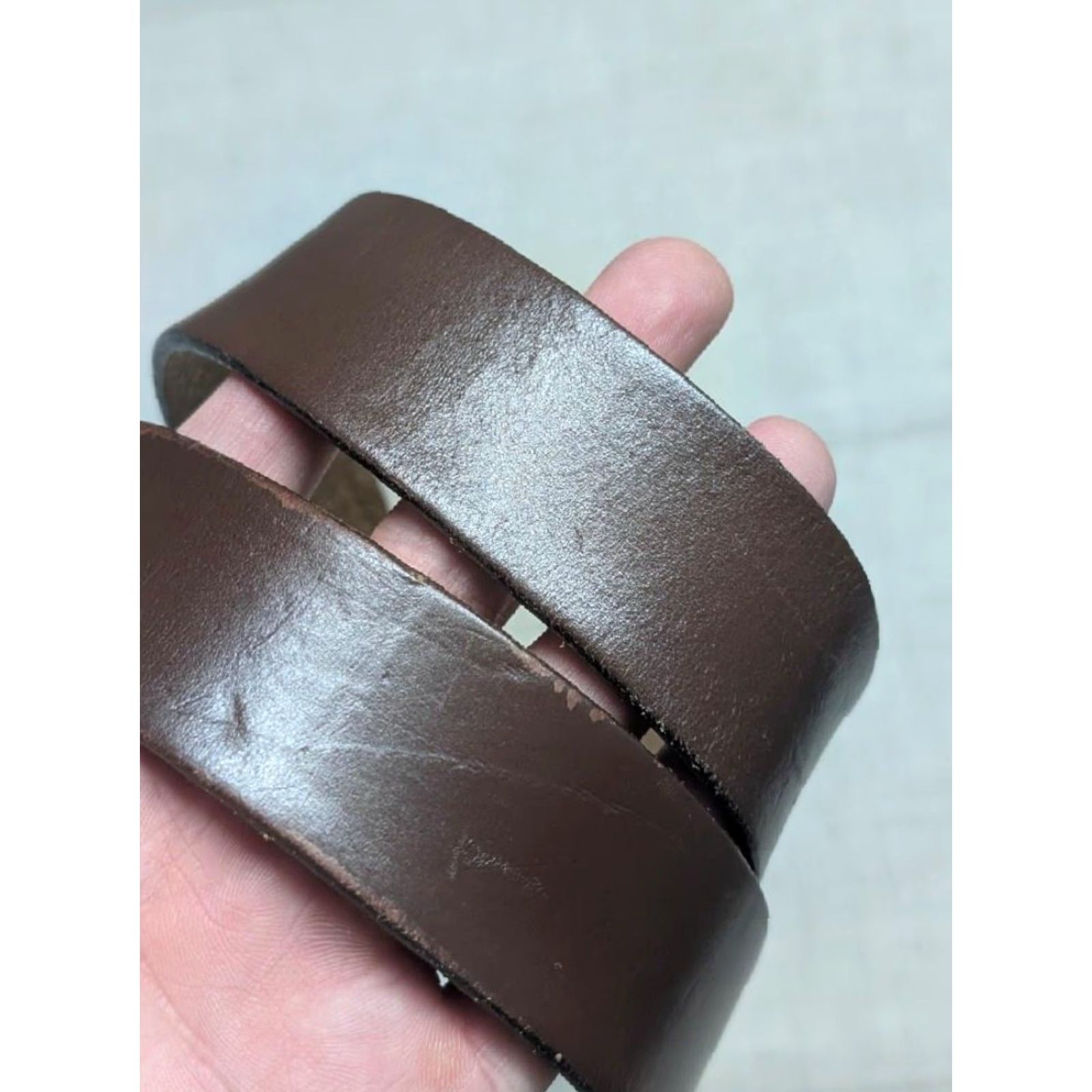 Vintage VINTAGE WESTERN Belt USA Made 36 Brown Cowhide Leather Buckle Rodeo Cowboy Men Belt Size 36 - 2 Thumbnail
