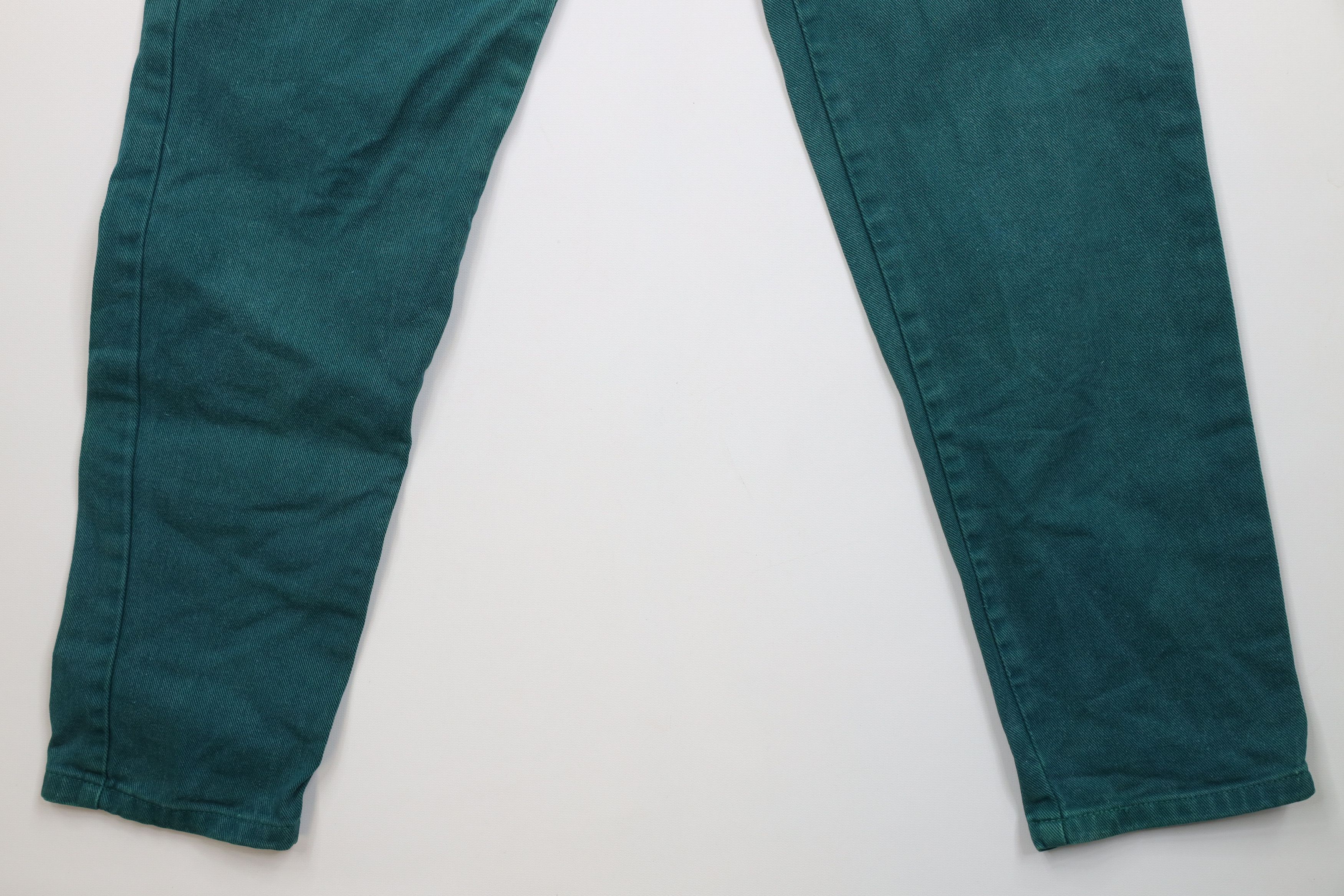 Vintage Vintage 90s Streetwear Relaxed Straight Leg Jeans Green Size 25" / US 0 / IT 36 - 4 Thumbnail