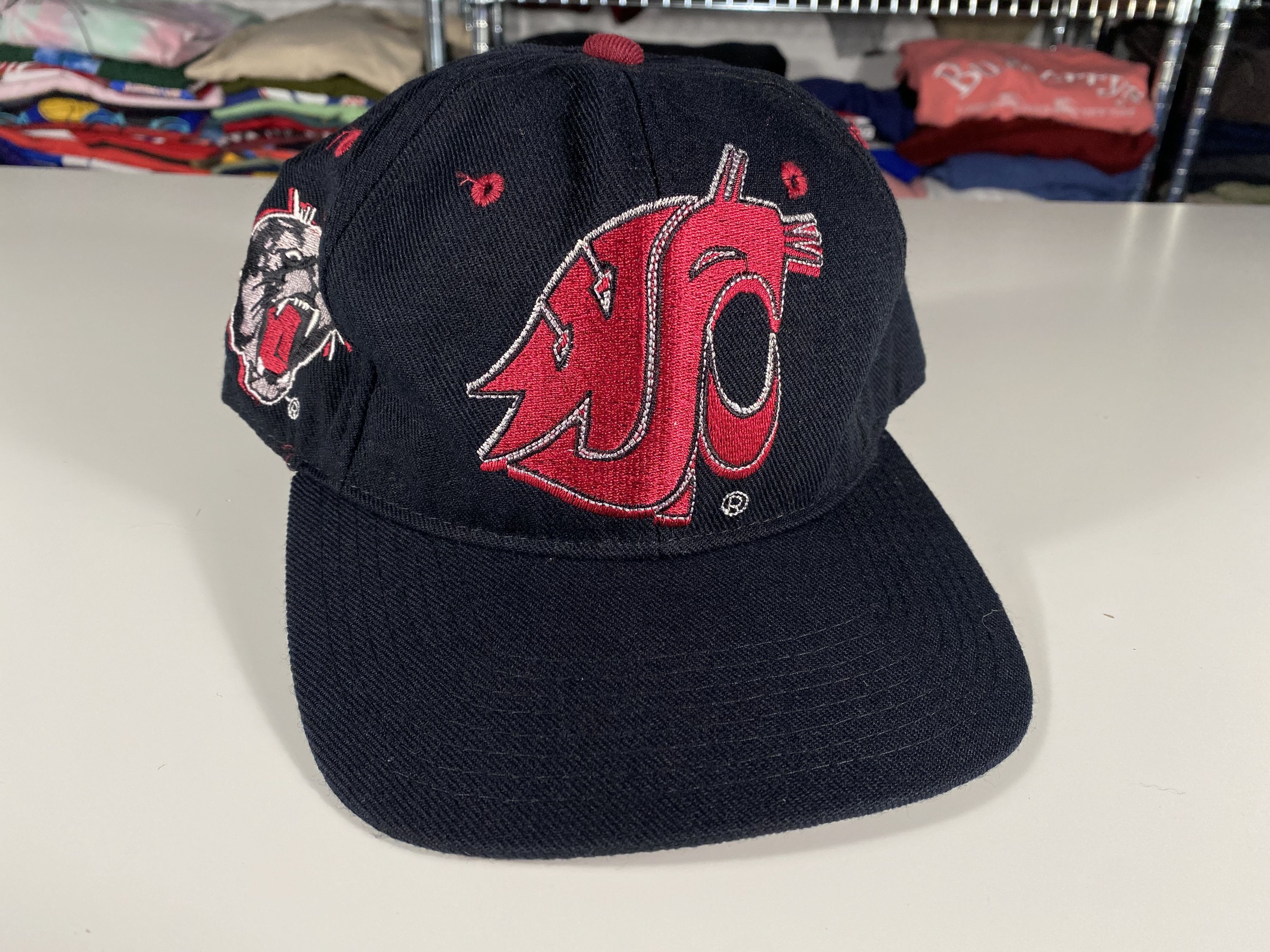 NCAA Vintage 90s Zephyr Washington State Cougars 7 1/8 Fitted Hat Size ONE SIZE - 2 Thumbnail