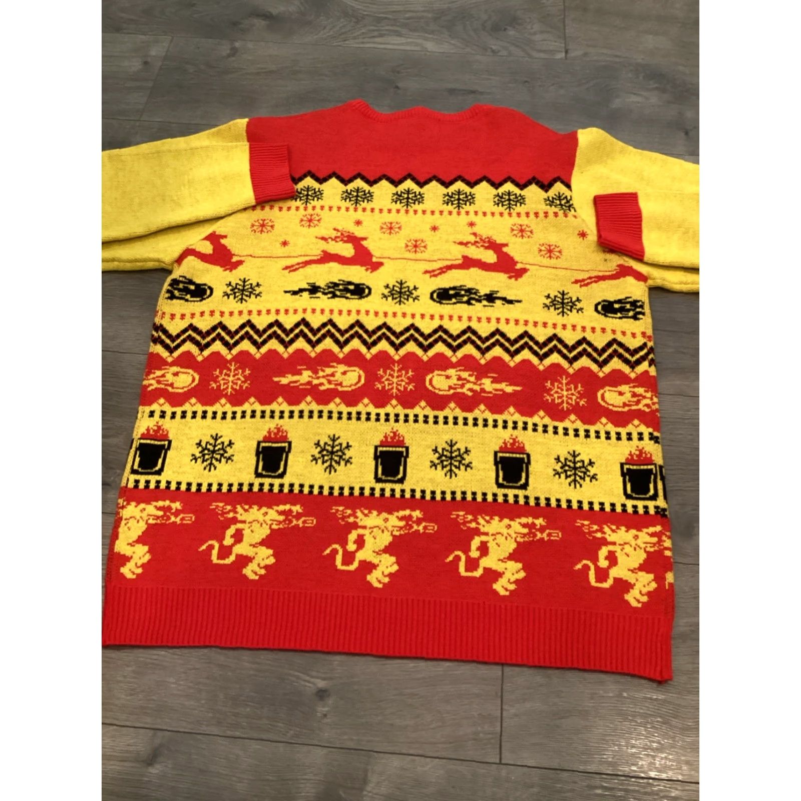 Logo 7 Shinesty Sweater Men L Multicolor Christmas Knit Crew Neck Long Sleeve Pullover Mens Size US L / EU 52-54 / 3 - 7 Thumbnail
