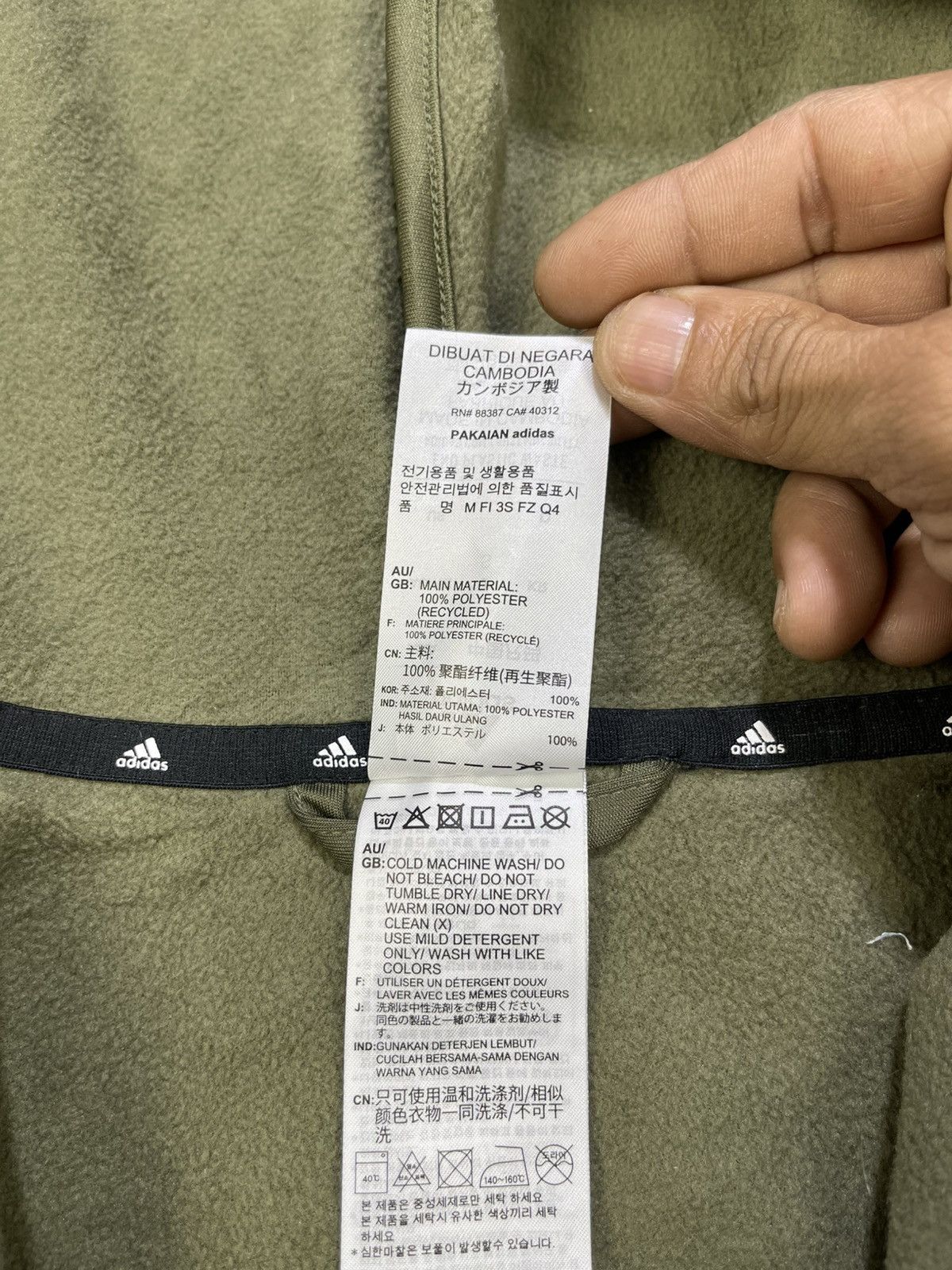 Adidas Adidas Future Icons 3 Stripes Zip Up Fleece Hoodies Size US S / EU 44-46 / 1 - 14 Thumbnail