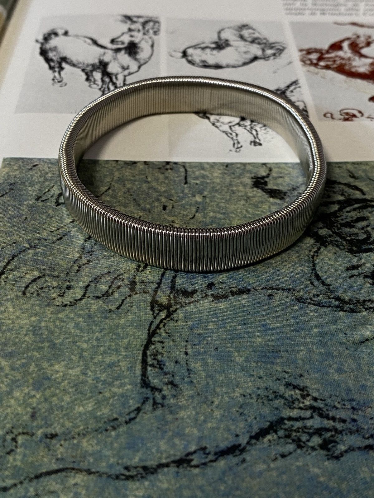 Japanese Brand Vintage Silver Flexible Gaspipe Snake Bangle Bracelet Size ONE SIZE - 3 Thumbnail