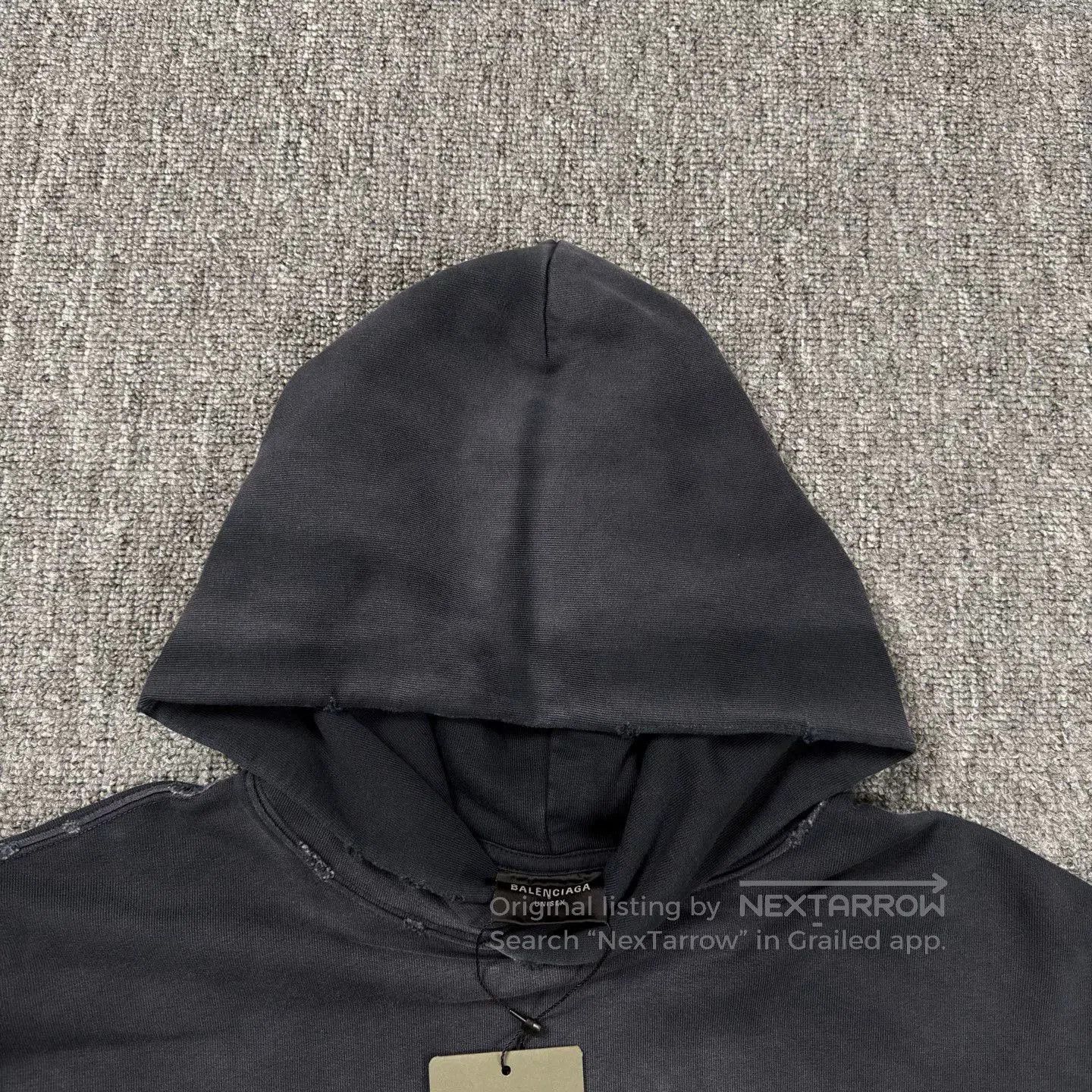 Balenciaga black graphic hoodie with yellow logo. Size US M / EU 48-50 / 2 - 3 Thumbnail