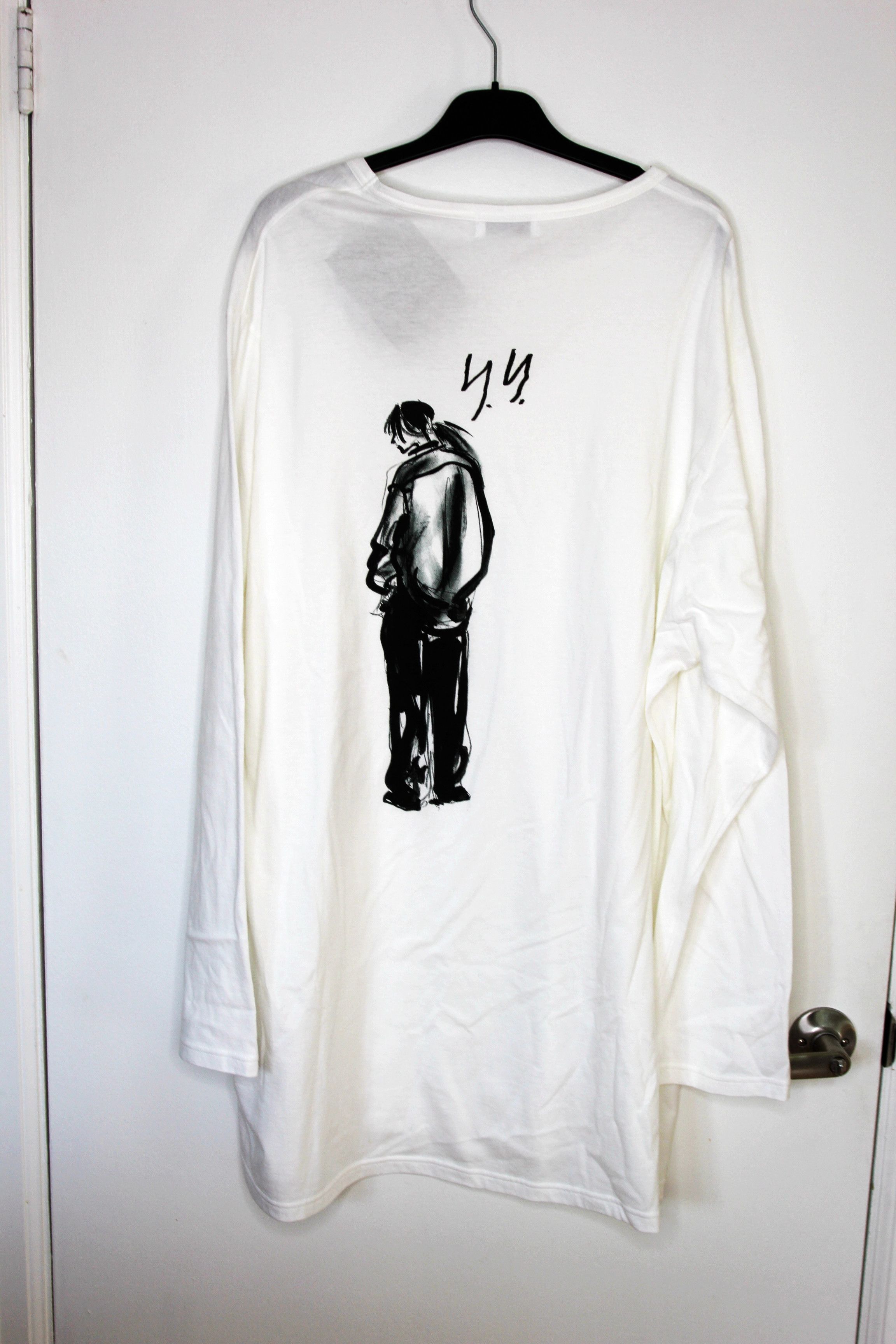 Yohji Yamamoto BNWT SS25 YOHJI YAMAMOTO POUR HOMME PRINT LS TSHIRT 3 Size US L / EU 52-54 / 3 - 3 Thumbnail