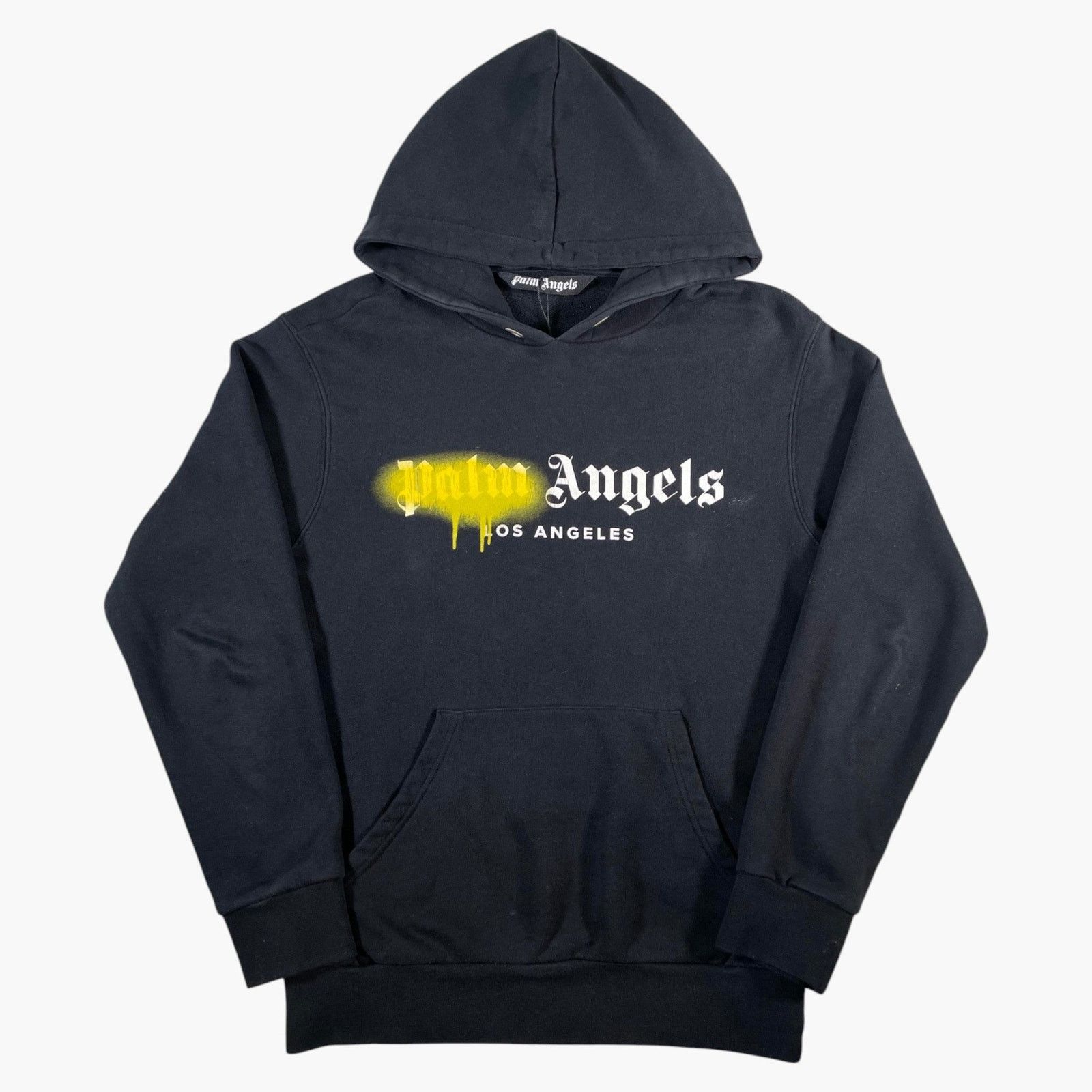 Palm Angels Palm Angels Spray Black & Yellow Hoodie Size US XXS / EU 40 - 1 Thumbnail