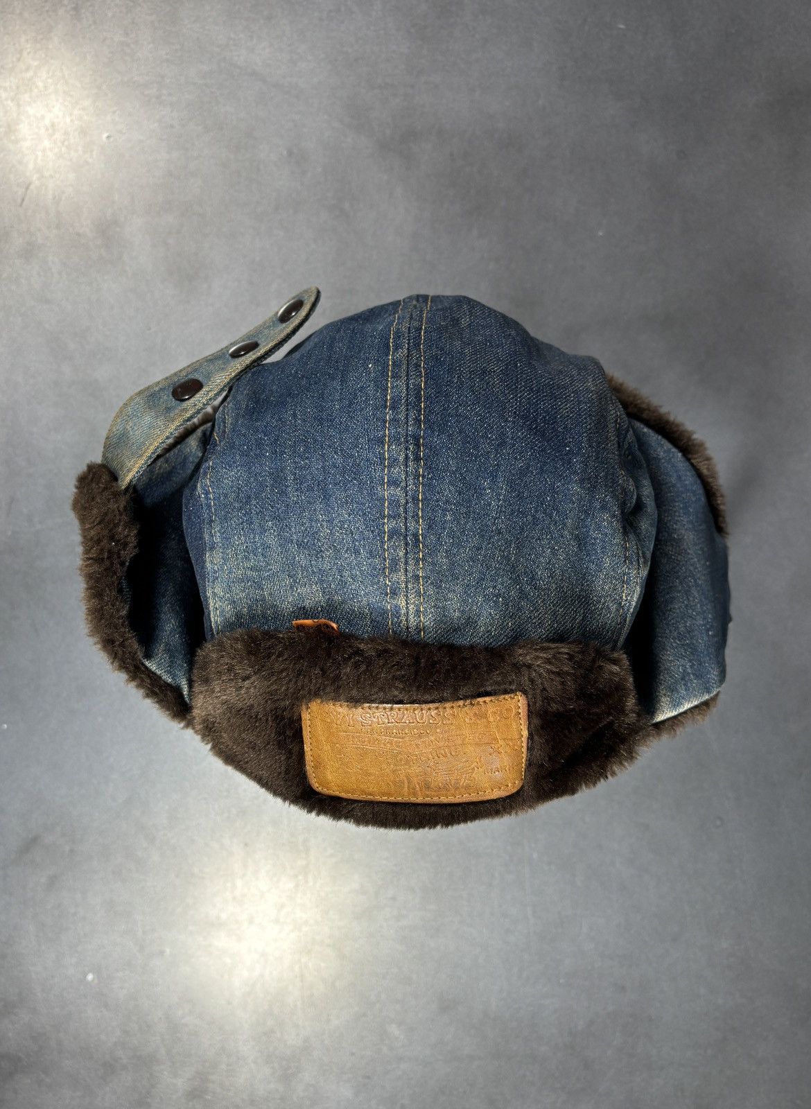 Levi's Vintage Levi's Orange Tab Hat Denim Ushanka Trapper 70s 80s Size ONE SIZE - 4 Thumbnail