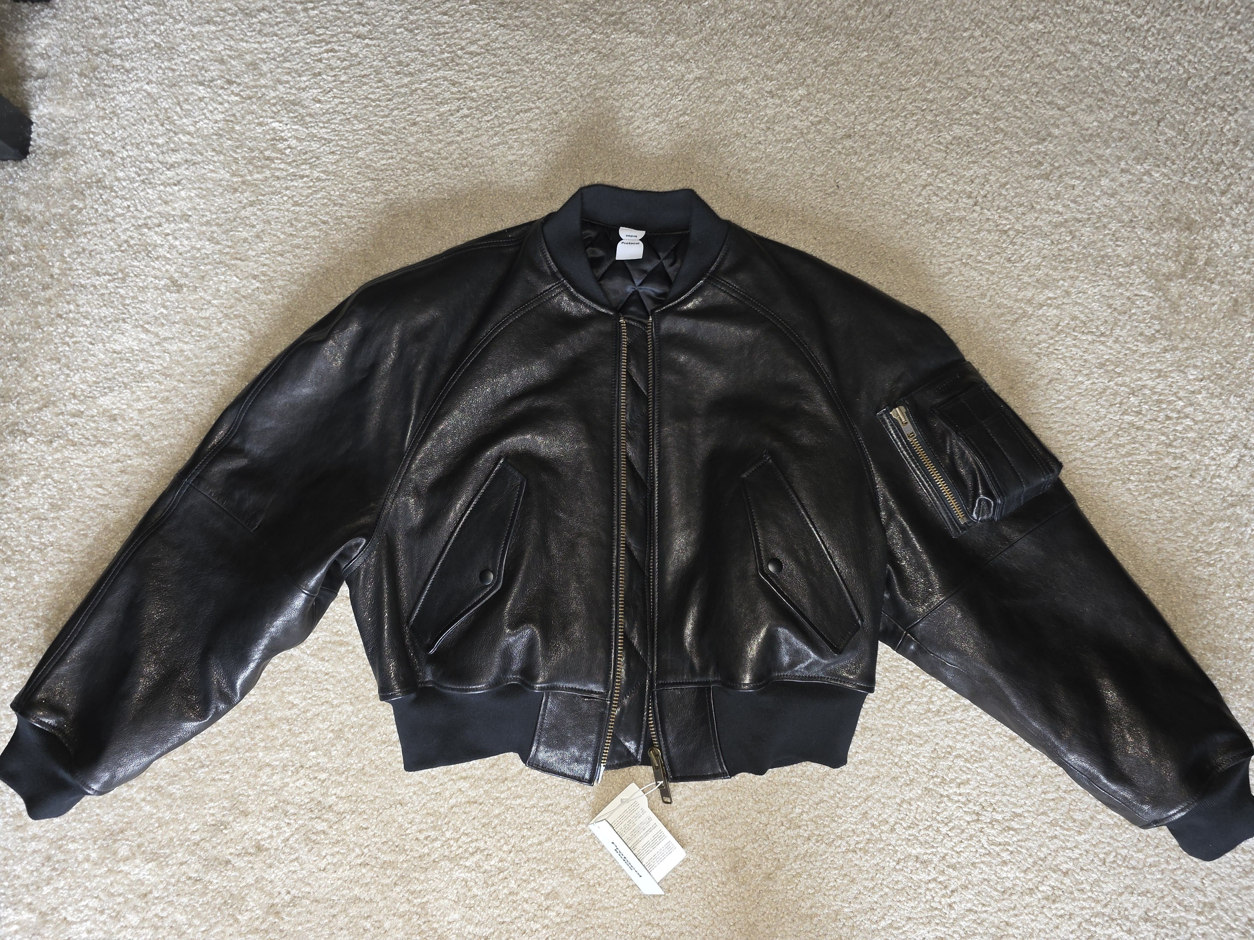 PROJECT G/R Protocol Index Exaggerated Shoulder Leather Jacket Size US M / EU 48-50 / 2 - 1 Thumbnail
