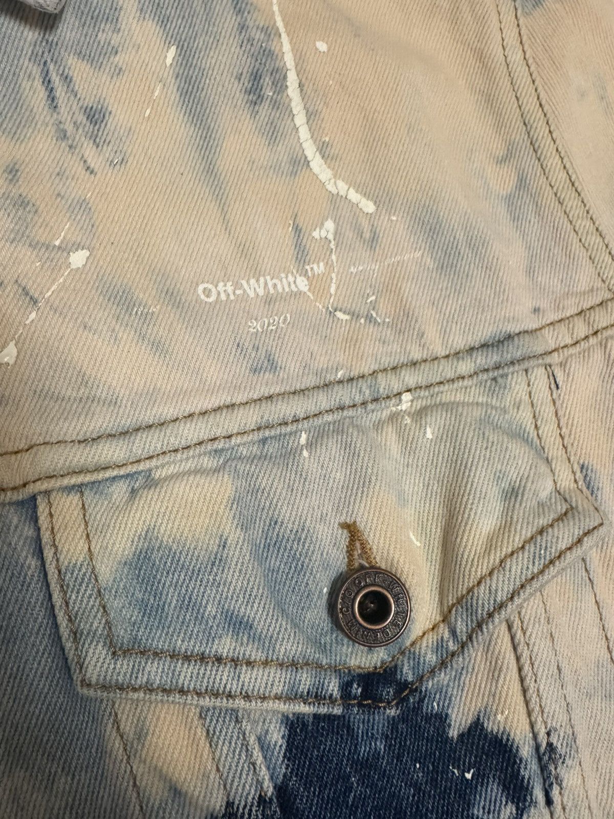 Off-White Off-White Arrow Slim Jeans Jacket Size US XL / EU 56 / 4 - 7 Thumbnail