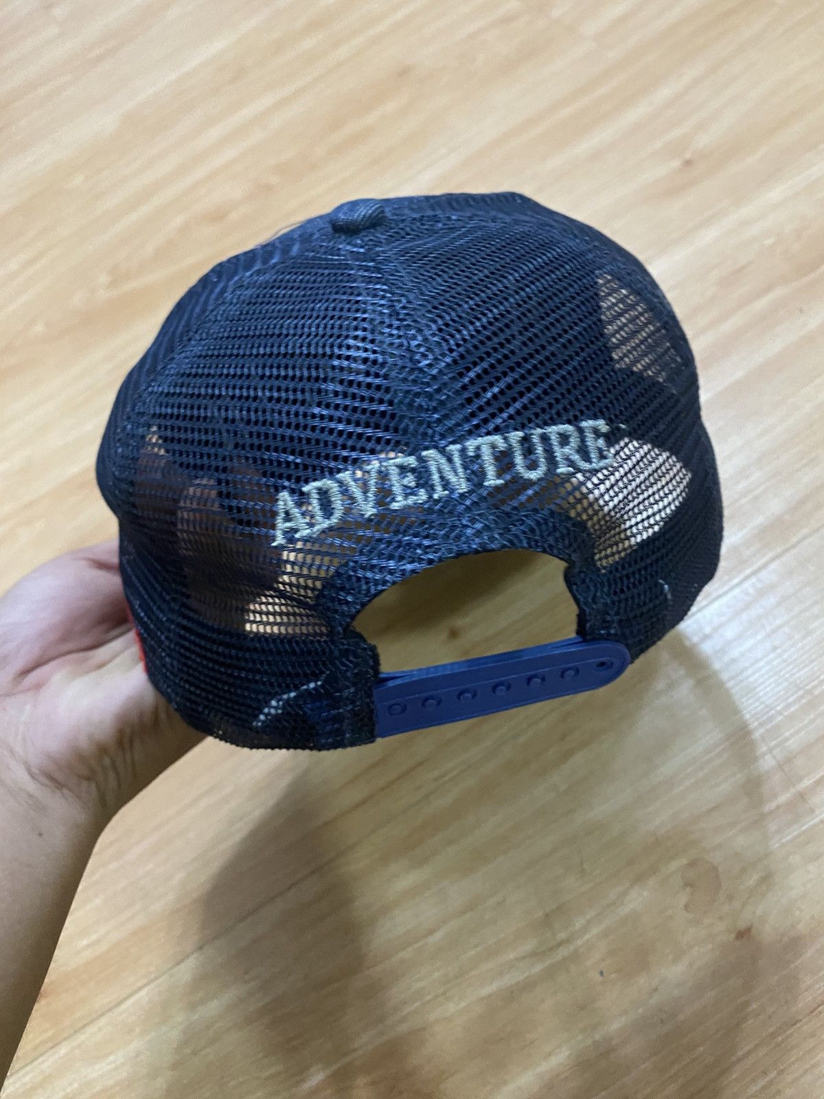 Blue Blue Japan Blue blue spellout denim truckers cap hats Size ONE SIZE - 4 Thumbnail