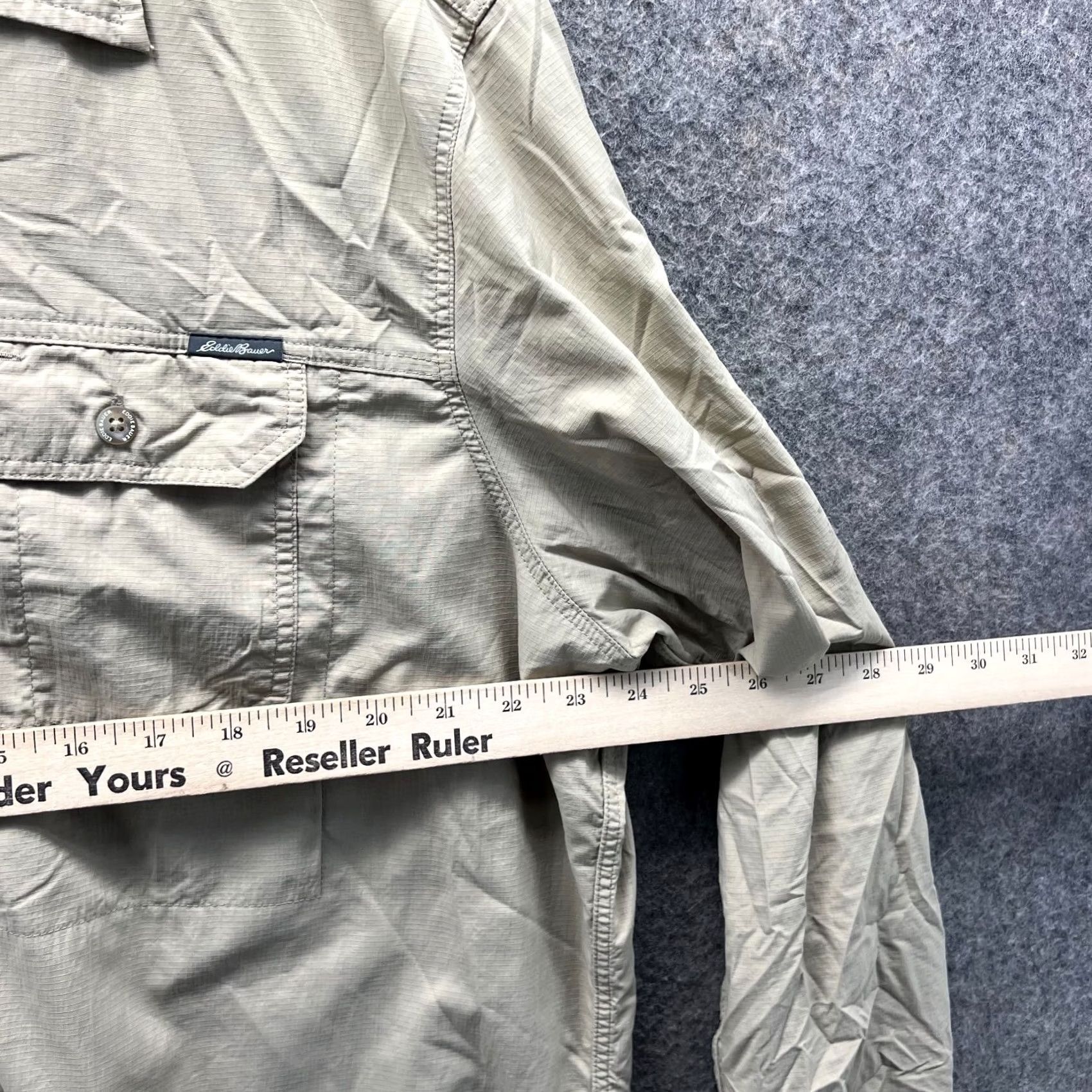 Eddie Bauer VINTAGE (not applicable) Eddie Bauer Shirt Mens XLT Beige Button-Down Vented Tan Outdoors Lined Hiking Size US XL / EU 56 / 4 - 3 Thumbnail