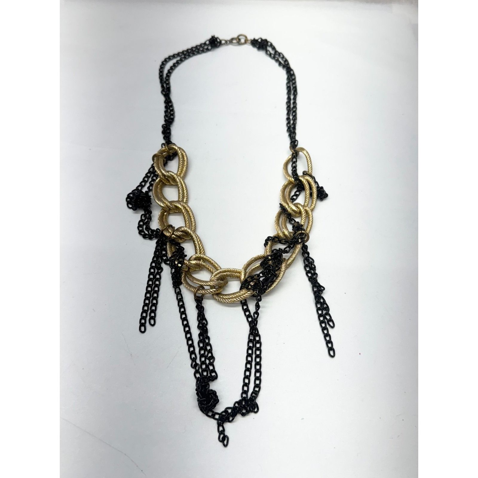 Vintage Vintage gold & black chain necklace Size ONE SIZE - 2 Thumbnail
