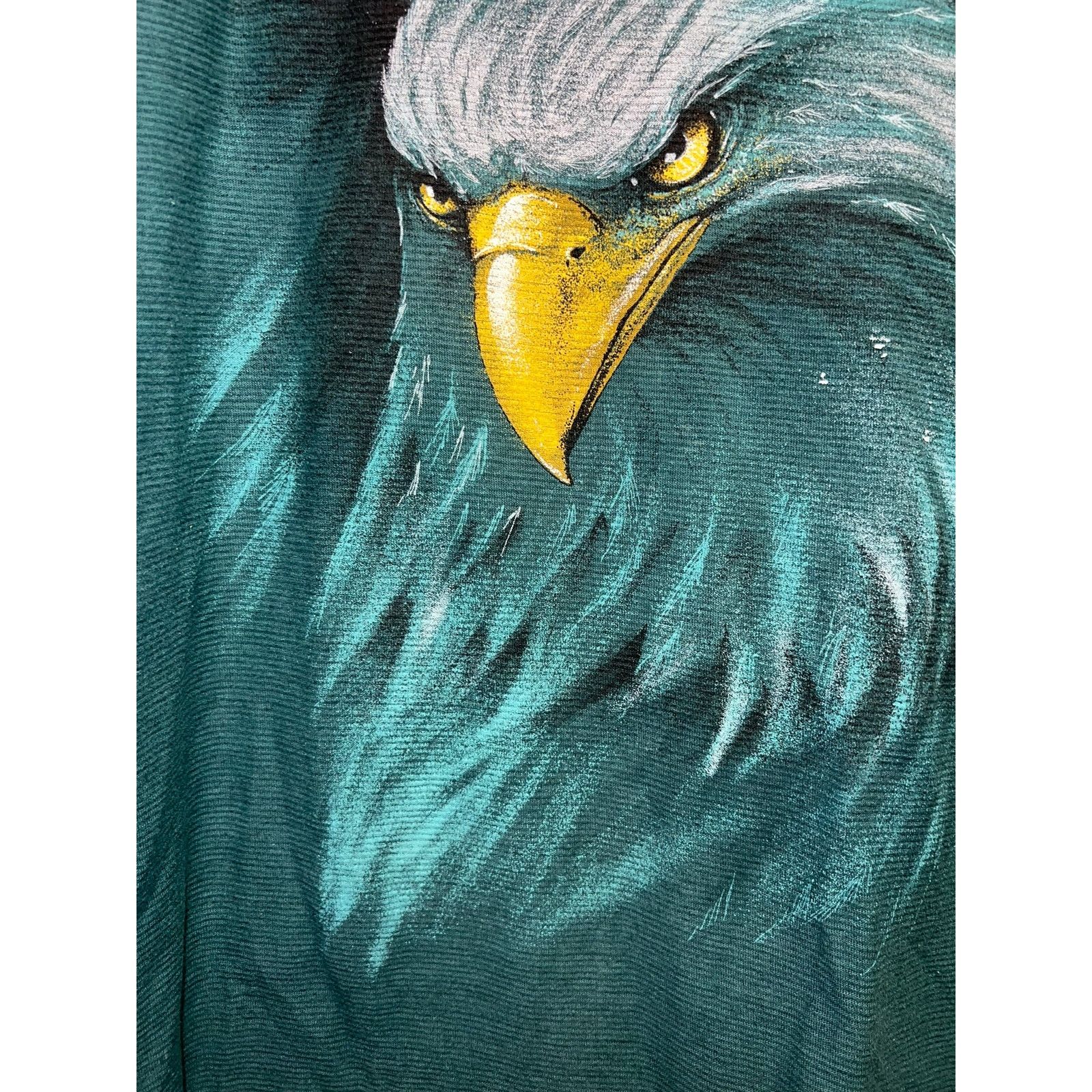 Vintage Vintage Bald Eagle Shirt Hazelwoods Green Bird Tee 90s Large Size US L / EU 52-54 / 3 - 4 Thumbnail