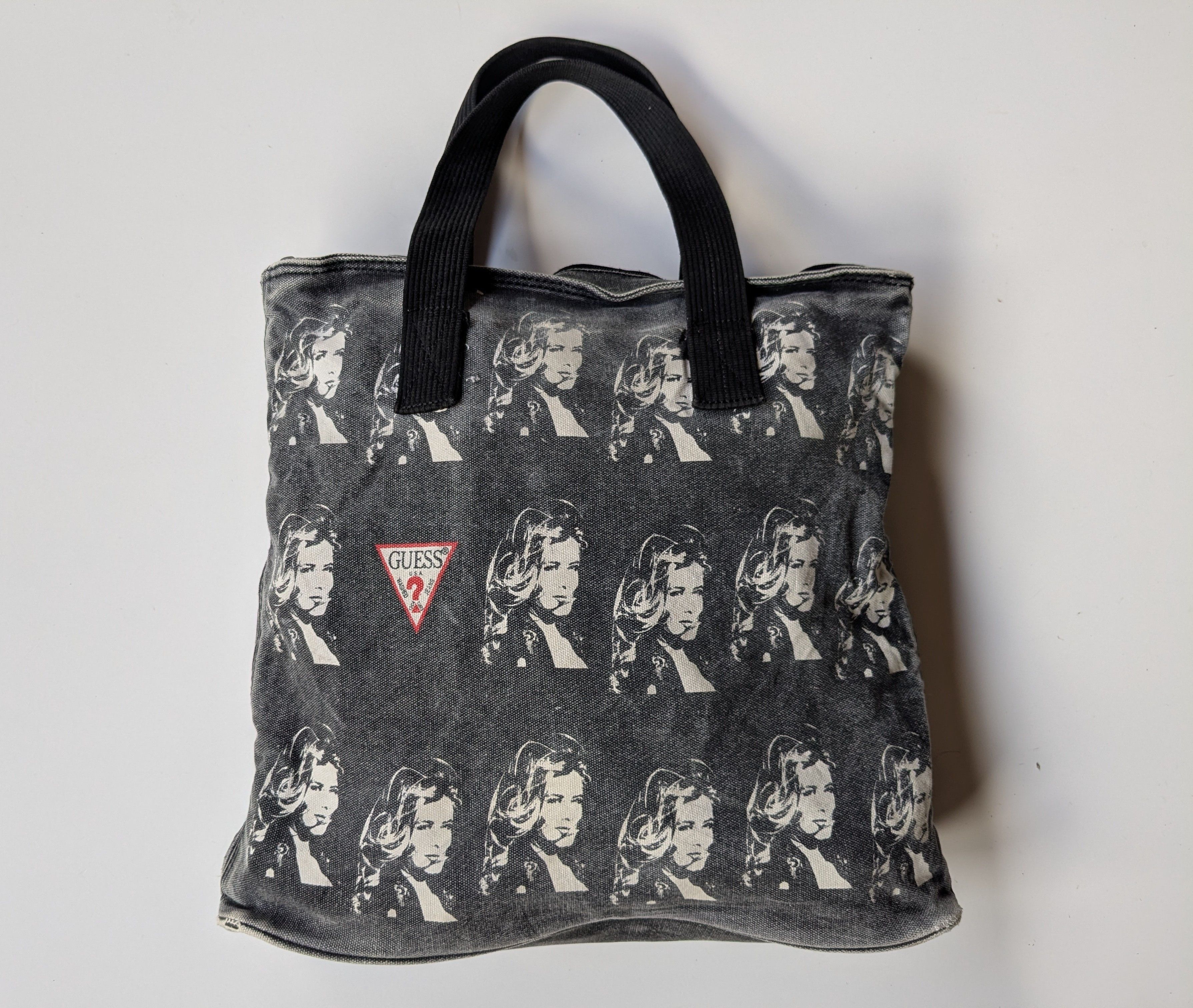 Vintage GUESS x Claudia Schiffer denim tote bag