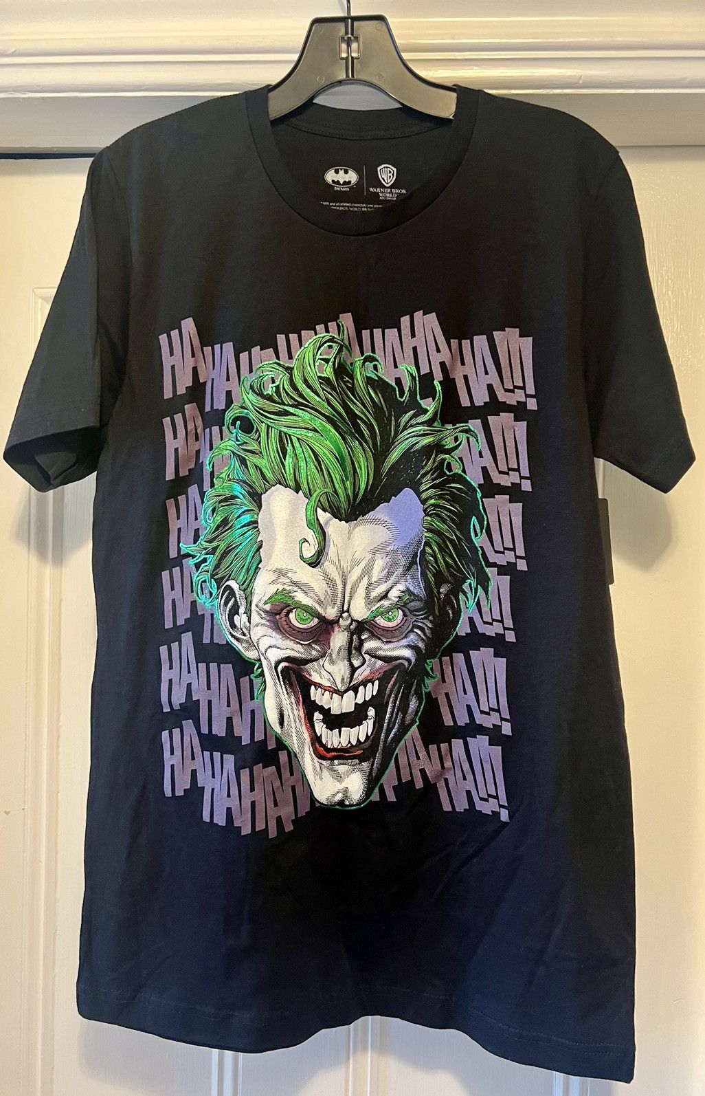 image of Authentic Warner Bros World Abu Dhabi Batman Joker Ha Tee M in Black, Men's (Size Medium)