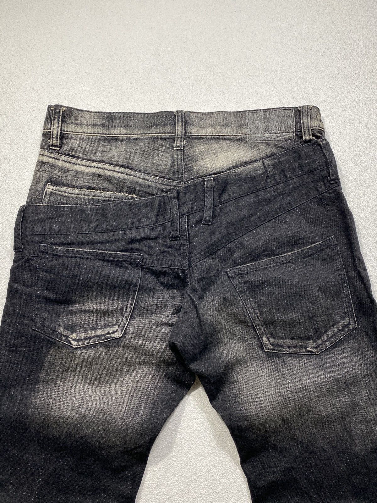 5351 POUR LES HOMMES Abahouse 5351 Pour Les Hommes Asymmetric Double Waist Jeans Size US 31 - 5 Thumbnail